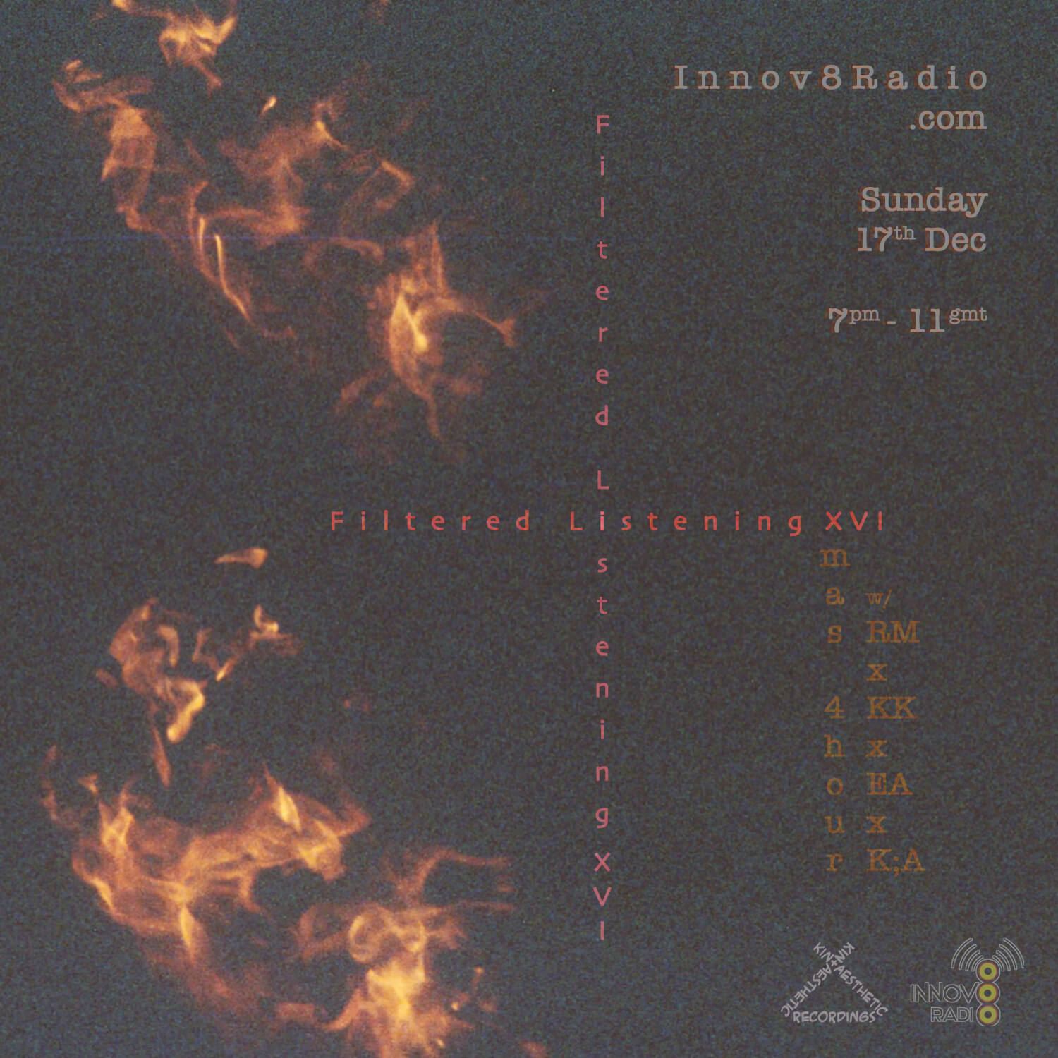 Filtered Listening #16 Xmas 4h Special | Innov8radio | Electric Ape & Kubla Khan & Ring Modulator & Stephen Kin;Aesthetic | 17th Dec 2017 | Listen back here: