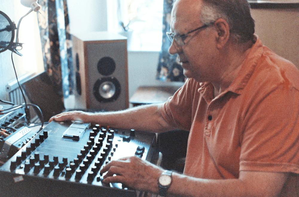 Ted Fletcher with the remarkable little Alice 828 mixing desk - This example featuring 3 Mic & 5 Stereo Channels, 8 in all - this very one is at the heart of Kin-Aesthetic Recordings and studio, The Scaffold, and even gets a credit as ‘Alice’ on mastering work. An honourary thanks to Ru too, we were only in touch briefly via Gumtree but I’m enormously grateful for his wise steer back in 2014!