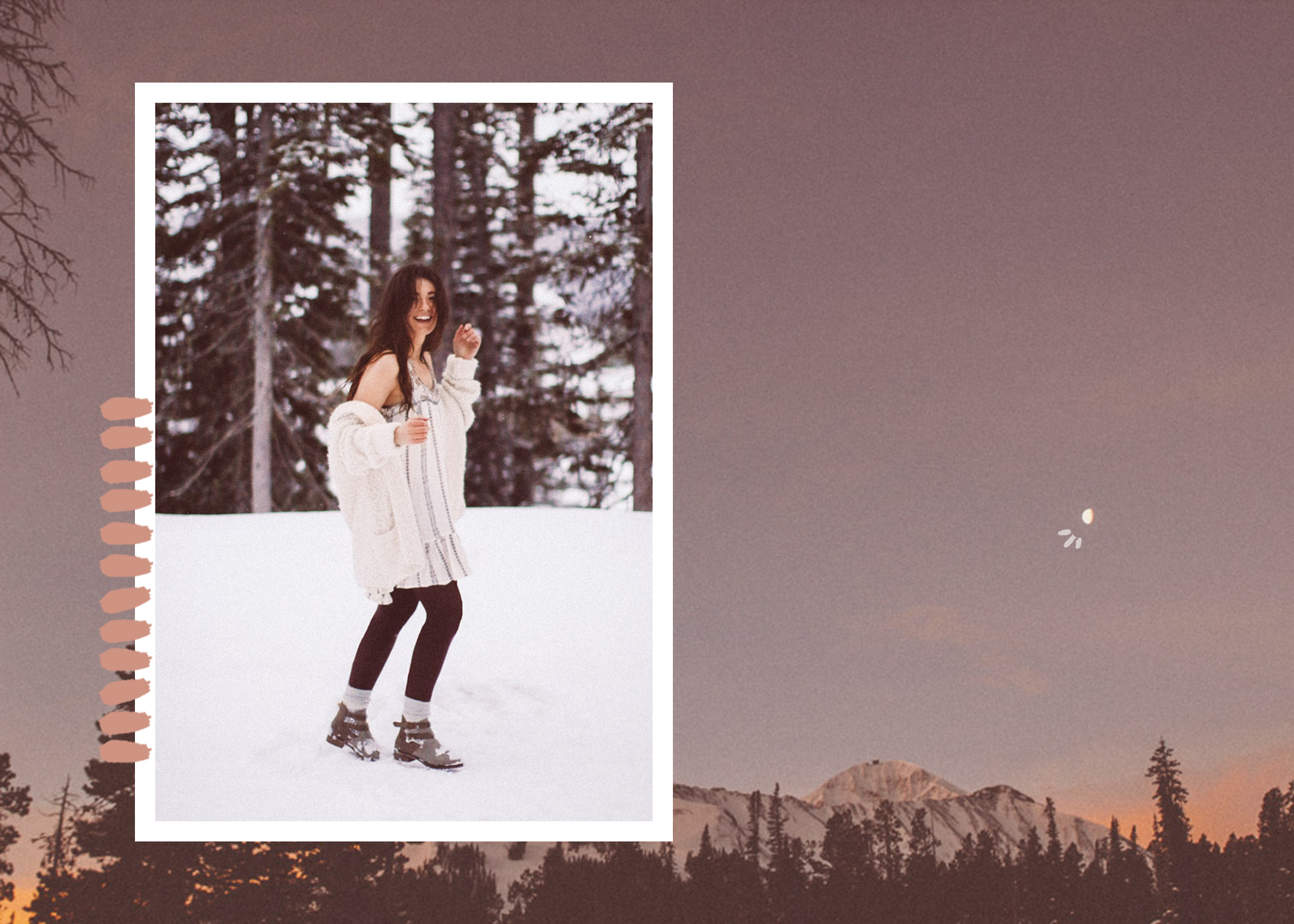 Irene's Story Boho Stripe Dress in Cream | Urban Violet Sweater + Blouse | Free People Come As You Are Legging in Raven Combo | Bangs Shoes Sahara Sand | Muk Luks Ina Boot in Taupe | Use coupon code: ALLEGRA for 25% off all product on Muk-luks.com