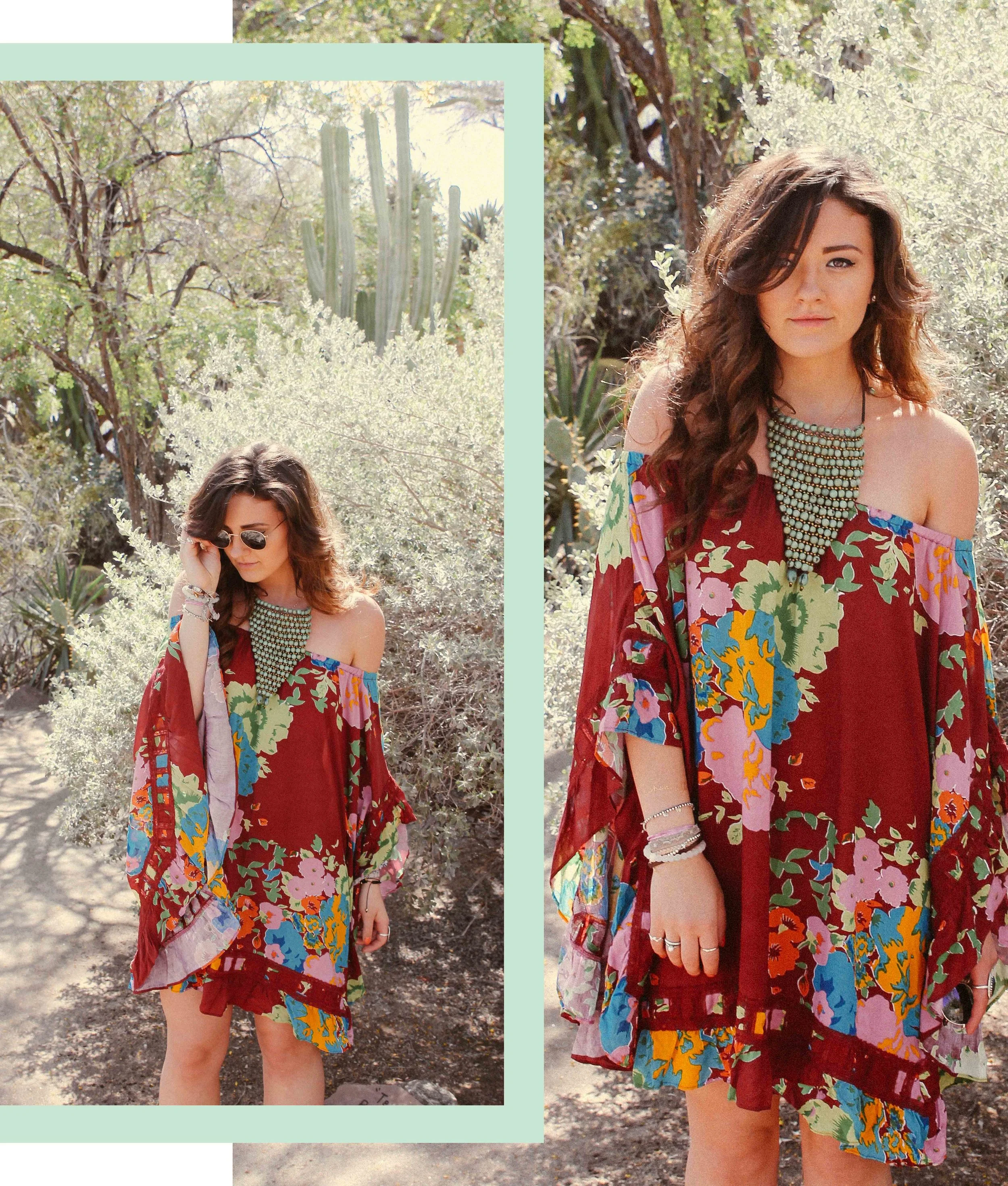 Novella Royale Faith Caftan Red Gardener | Lion Heart Girl Collection Necklace