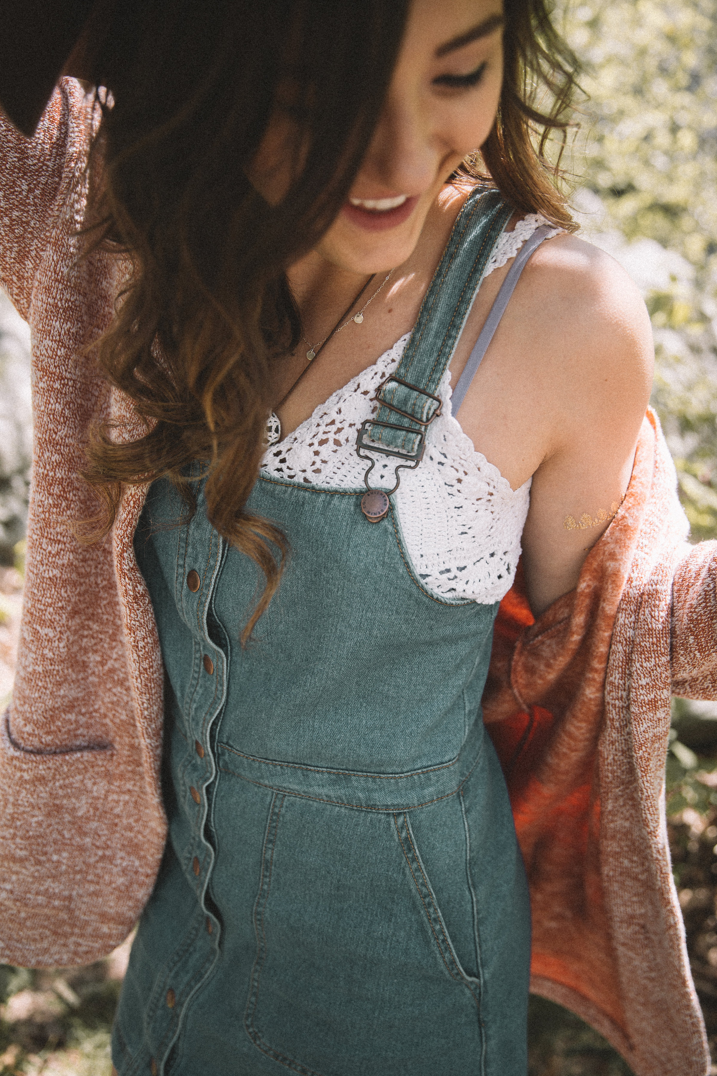 Raga Olivia Crochet Bra Top | Bullhead Denim Co. Overall Dress