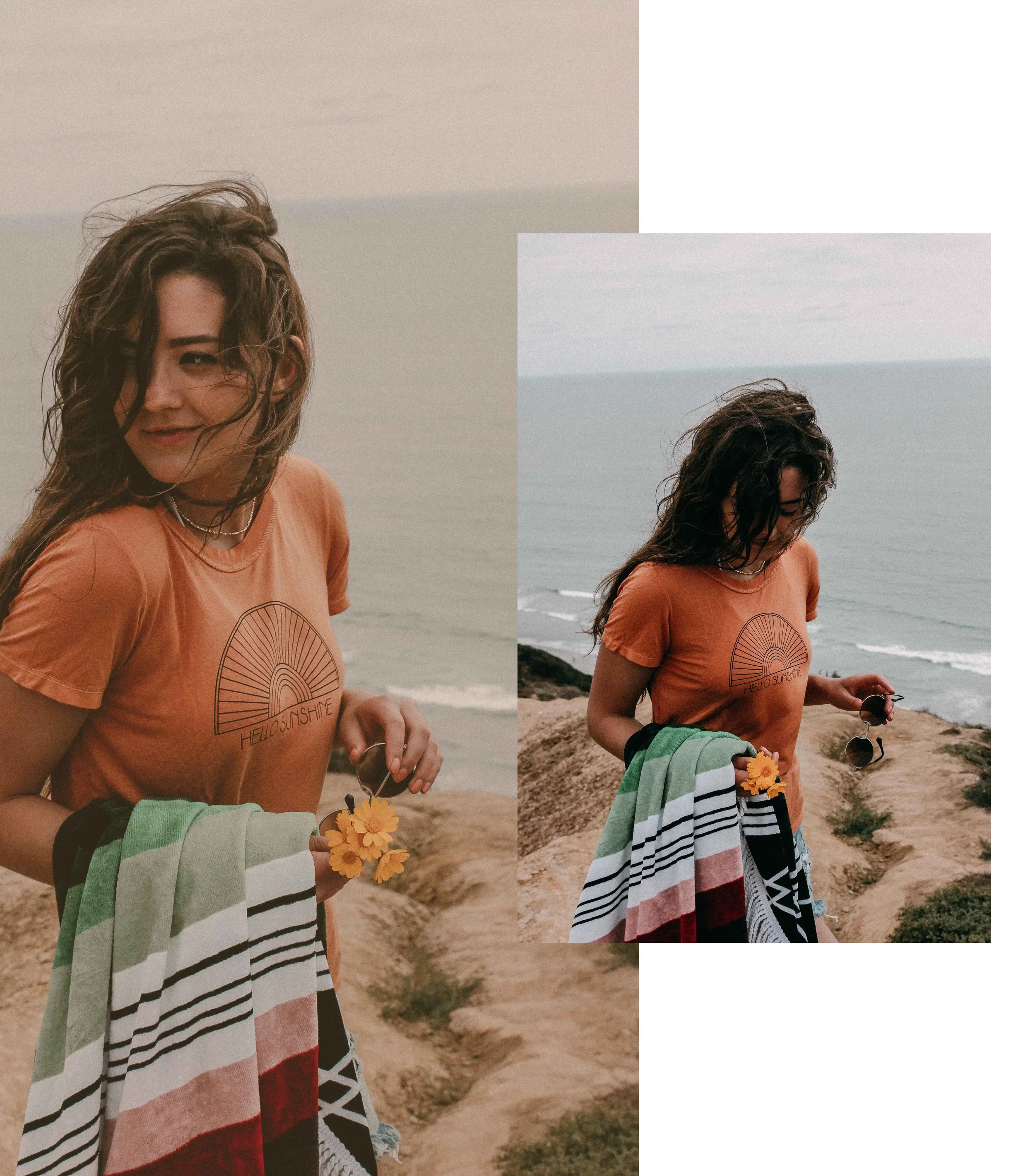 Urban Outfitters Truly Madly Deeply Hello Sunshine Tee | Vagabond Beach Spirit Round Towel