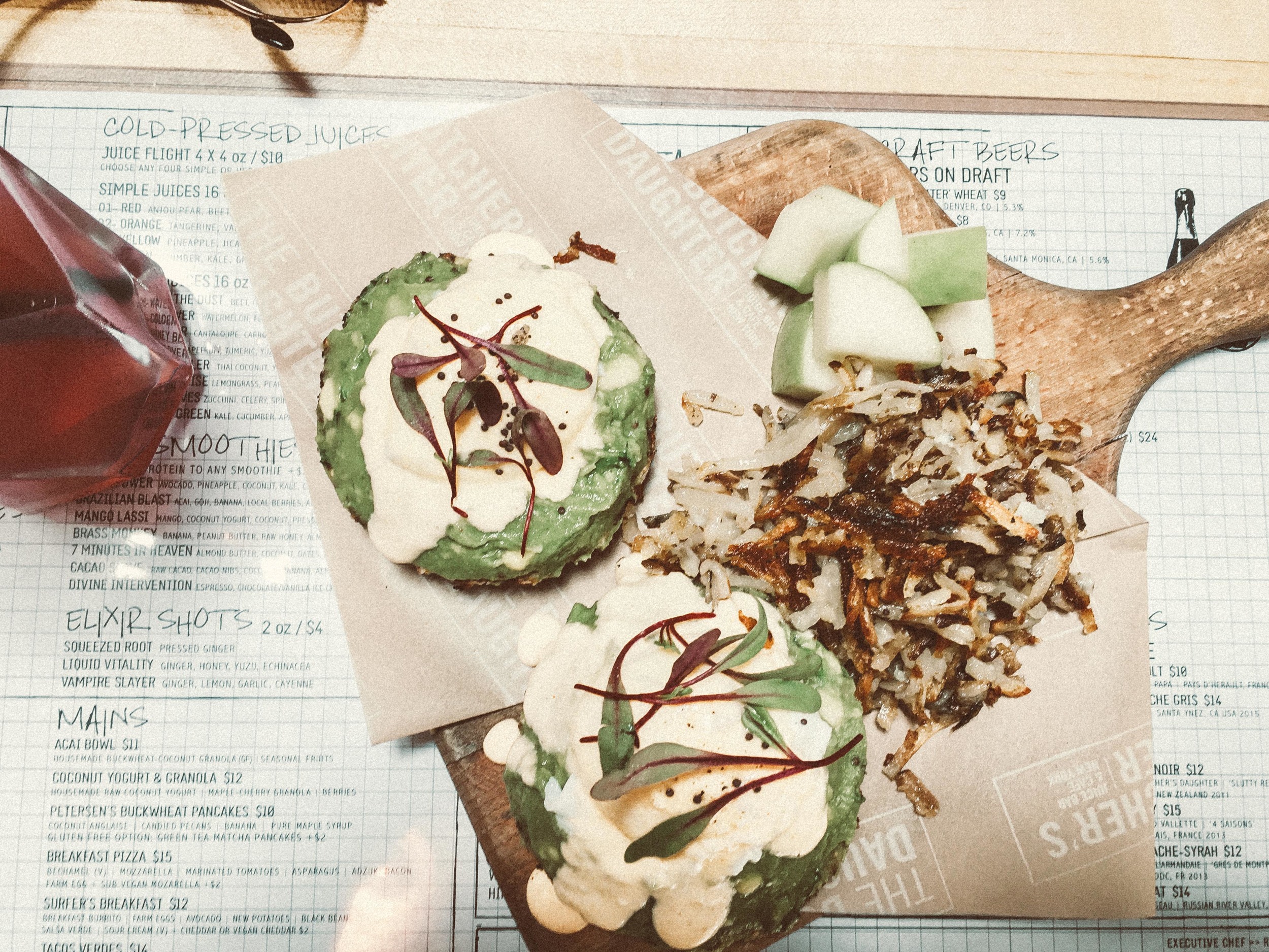 * Avo-eggs benedict for an early dinner. Most satisfying creation.