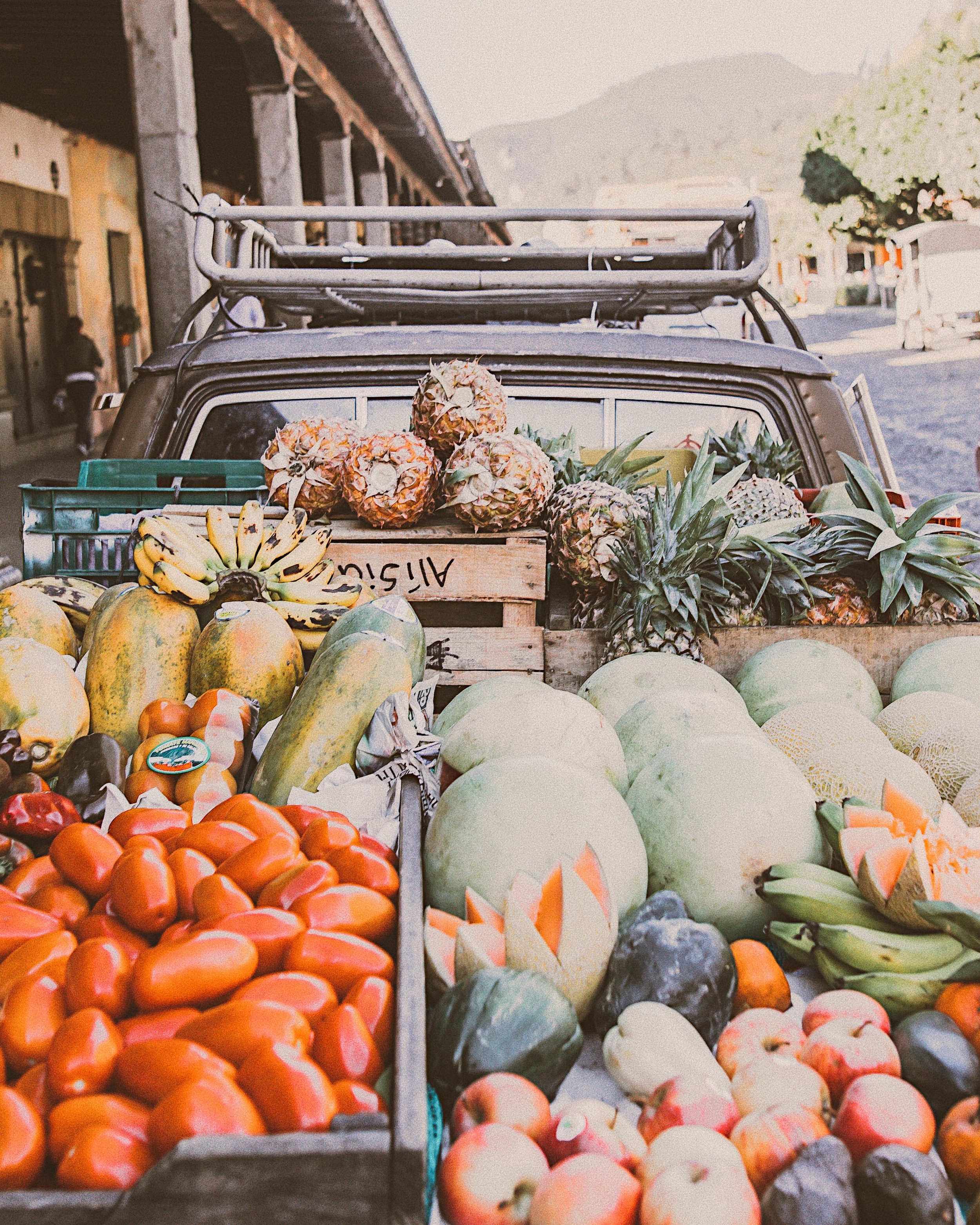 the most beautiful fruit truck i've ever seen.