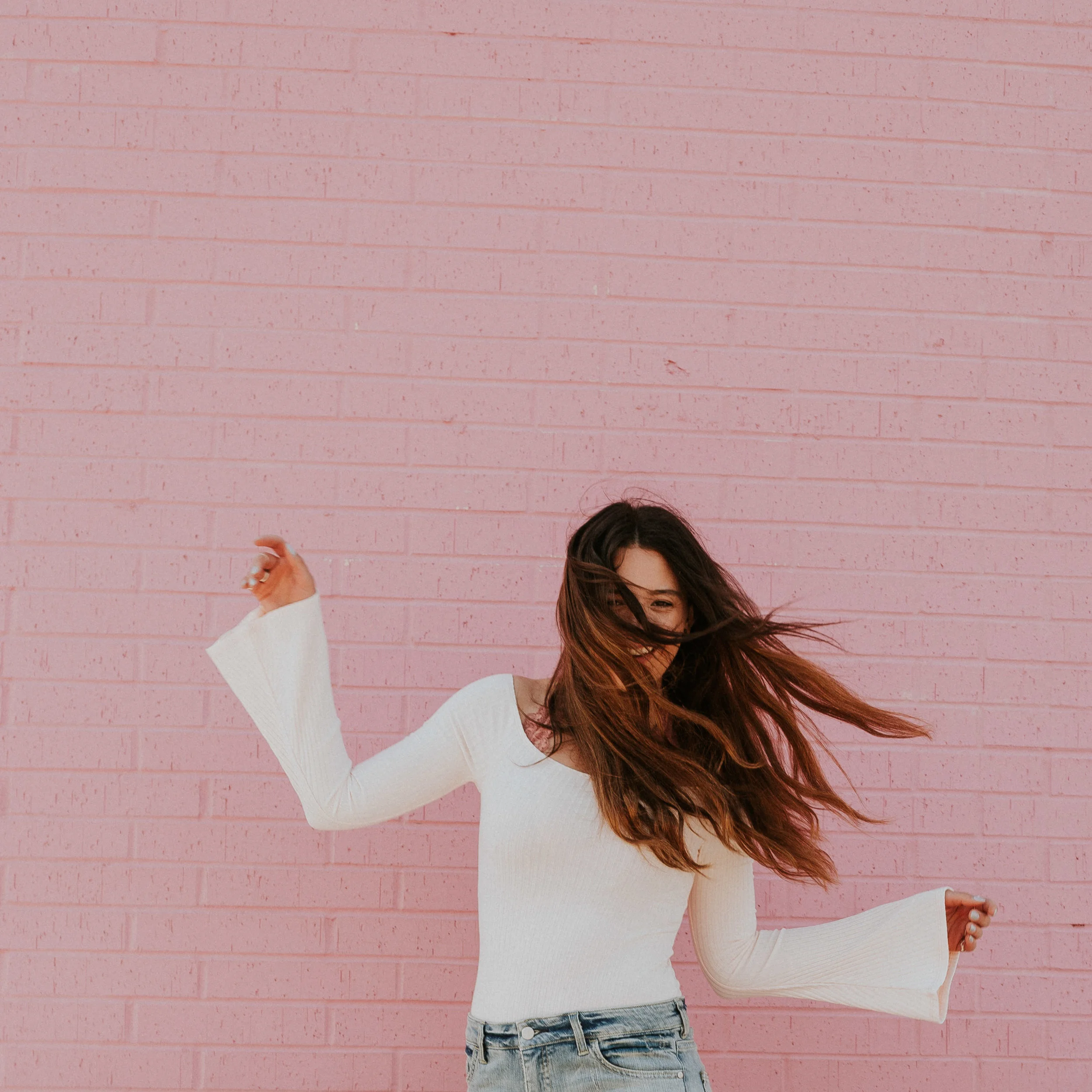 Tobi Estelle Charcoal Bodysuit in Blush | Anthropologie Pilcro High-Rise Crafted Flare Jeans in Red