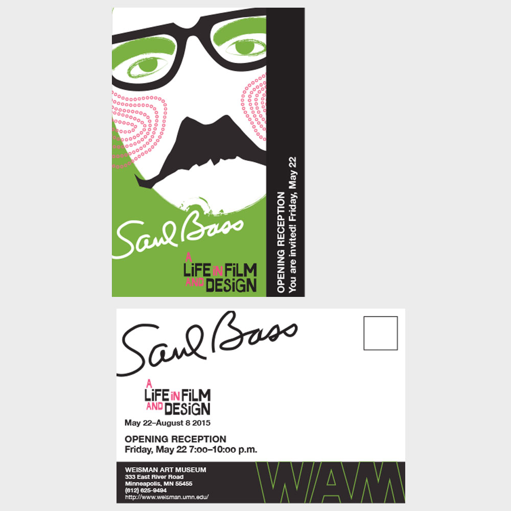 POSTCARD INVITATION TO SAUL BASS EXHIBIT