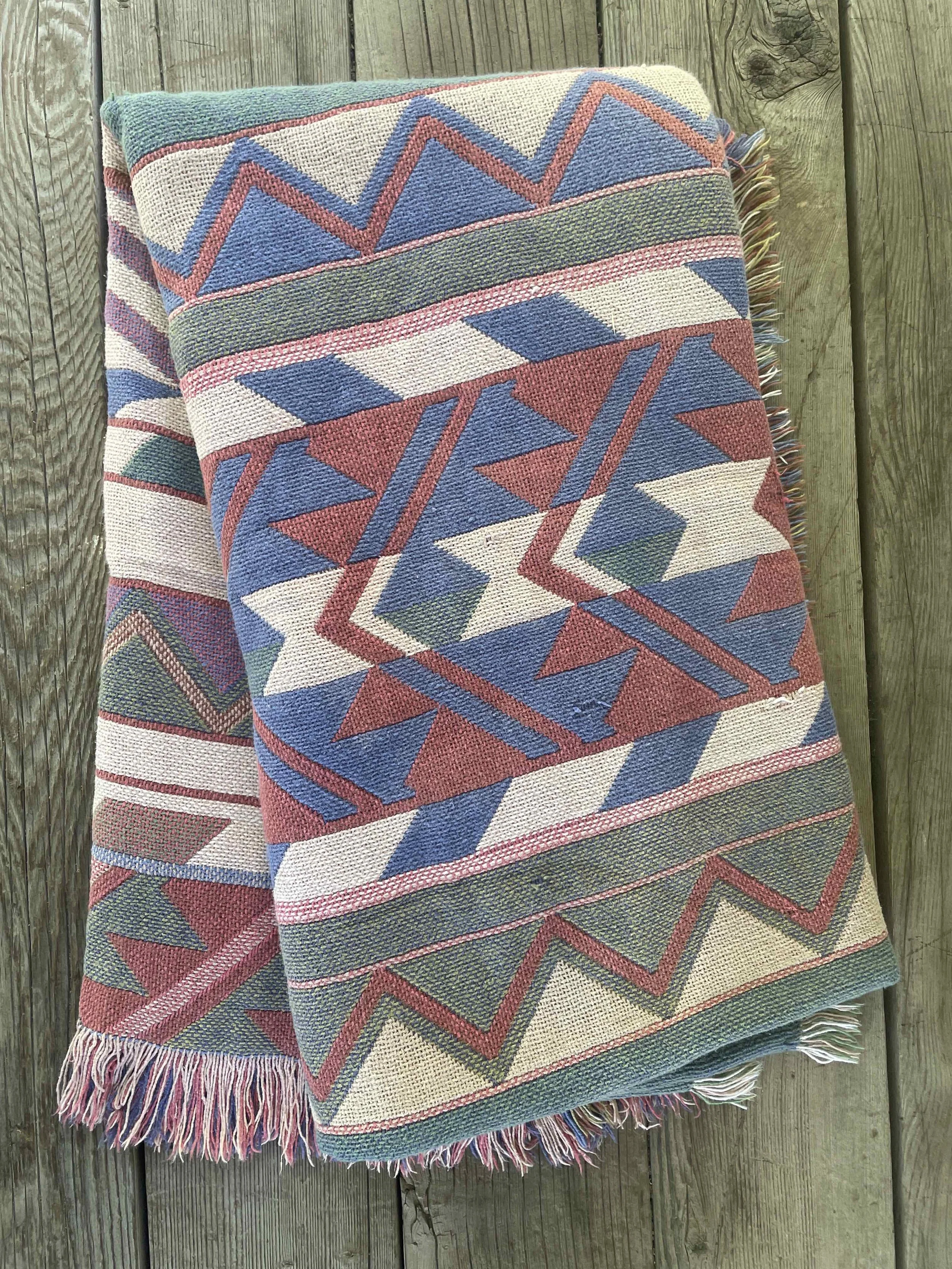 Vintage 1980s Southwest Blanket