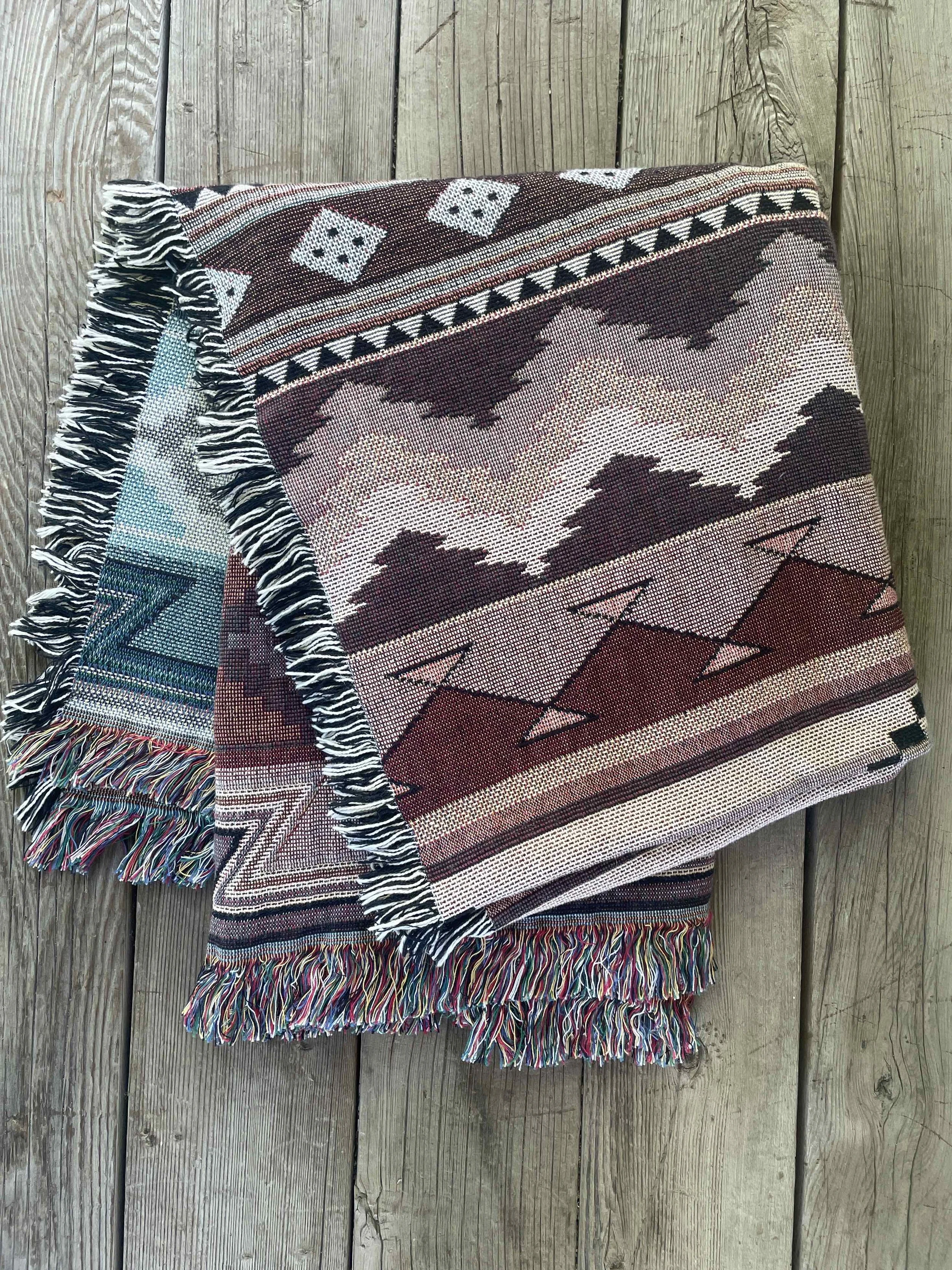 Vintage 90s Double Sided Southwest Blanket