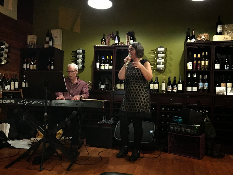 With Carrie Wicks at Match Coffee and Wine, January 2015 