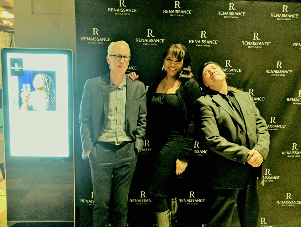  With Eugenie Jones and bassist James Clark at the Renaissance Hotel Seattle, February 2018 