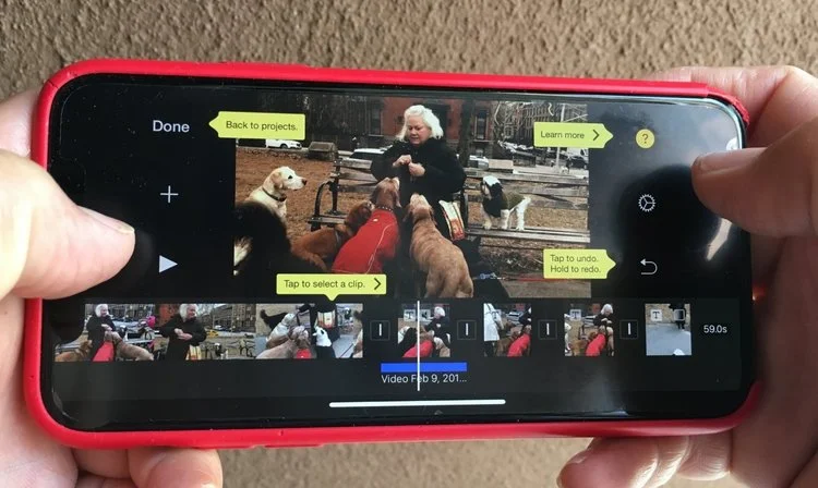 Editing video on the iPhone X
