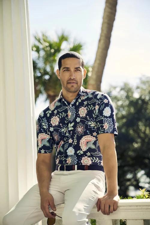 Chemise Homme Hart Schaffner Marx Bleue Moyen Taille M - 100% Coton, Rayée, Neuf Avec Imperfections