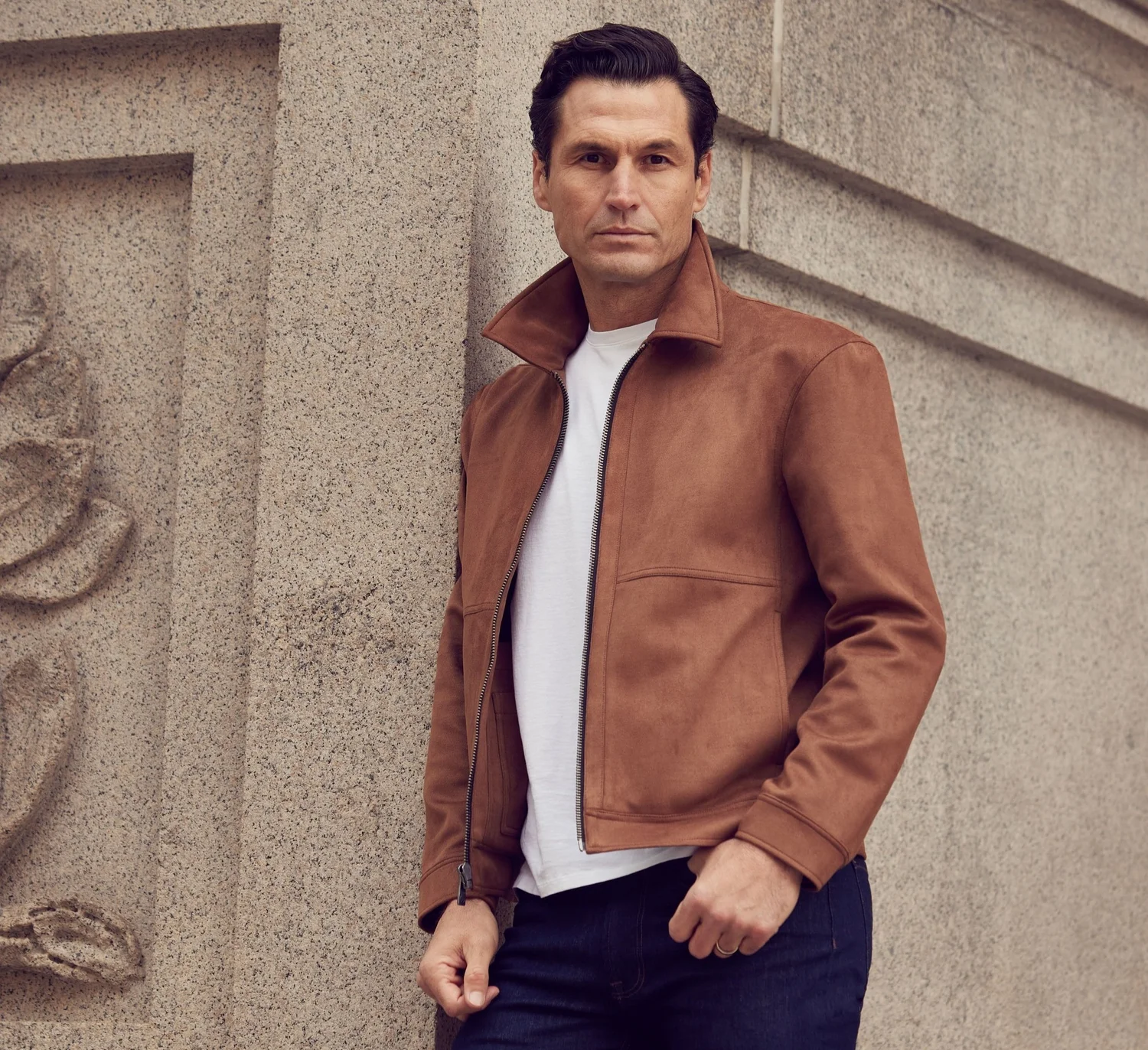 Abito 2 Pezzi Hart Schaffner Marx Uomo Taglia 40R – Blu Navy In Lana, Seta E Lino – Nuovo Con Etichette