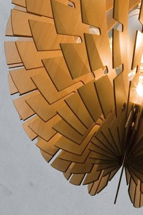 Helios Wood Pendant Light.