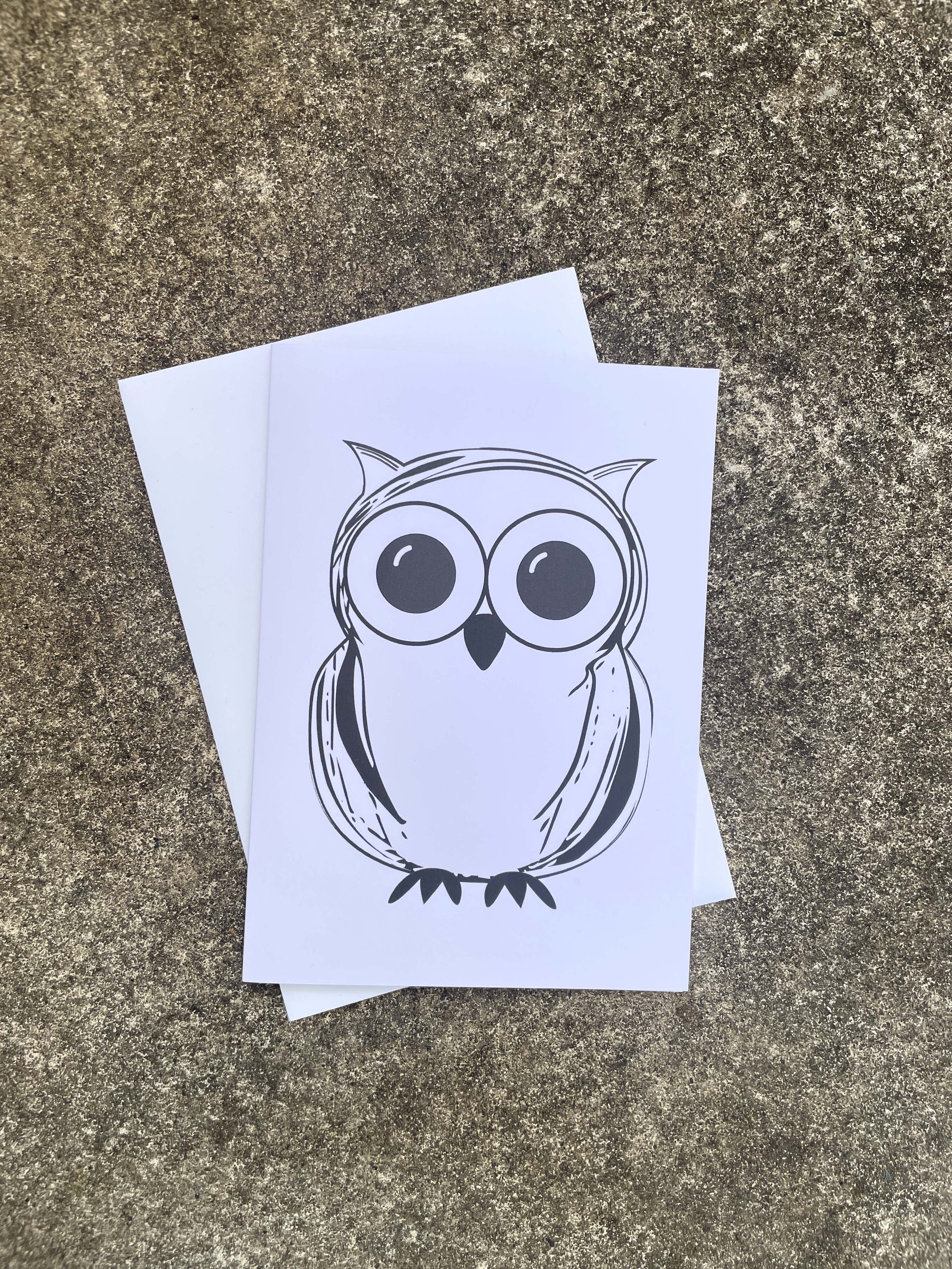 'Night Owl' Greeting Card