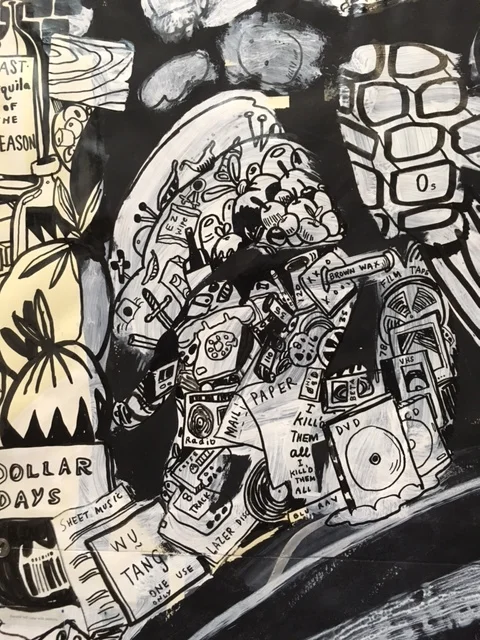 Jef Scharf and Wolfy Part II, "A Home Course, We'll pretend we're walking home, 'cause our futures at stake" - Detail