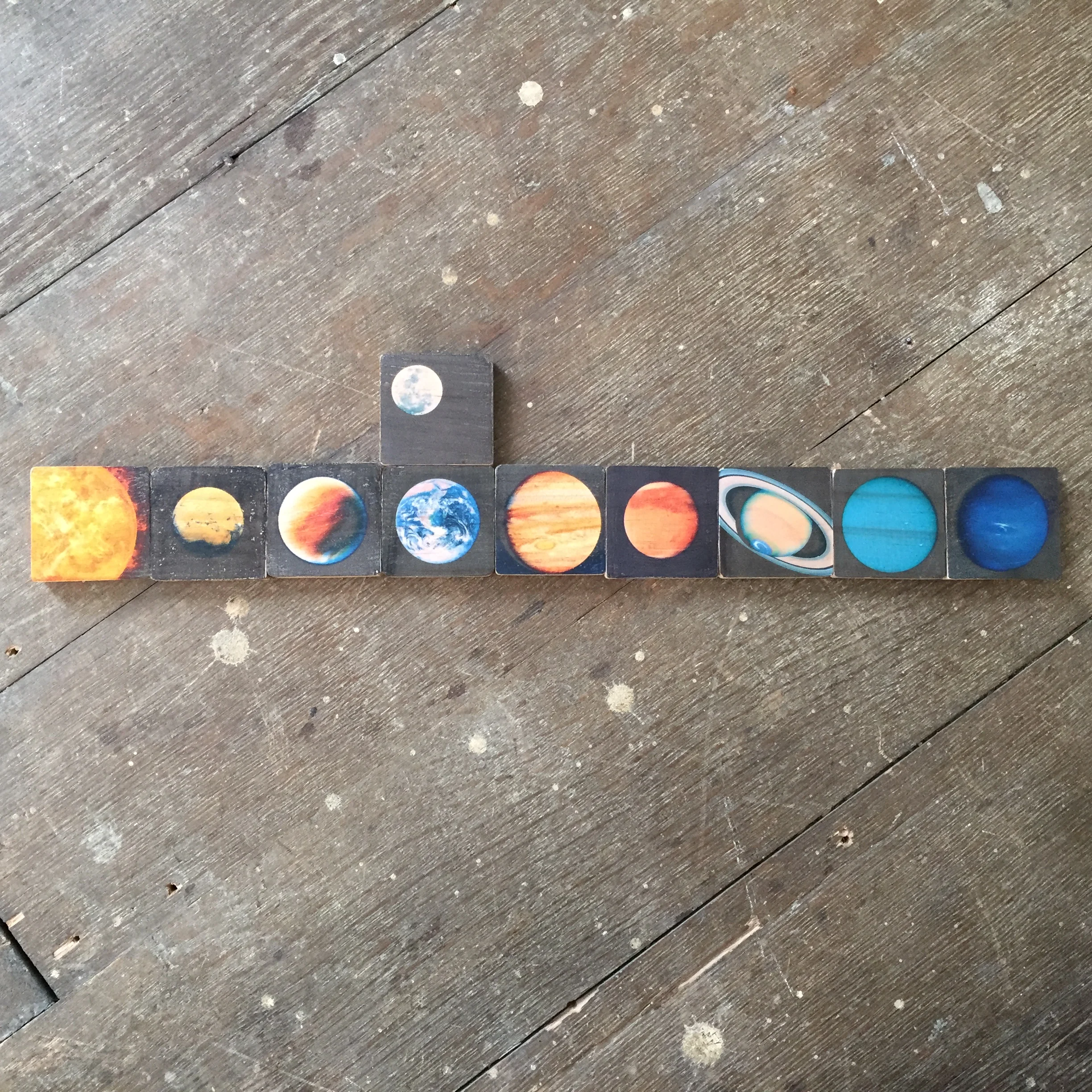 Solar System, set of 10 mini prints