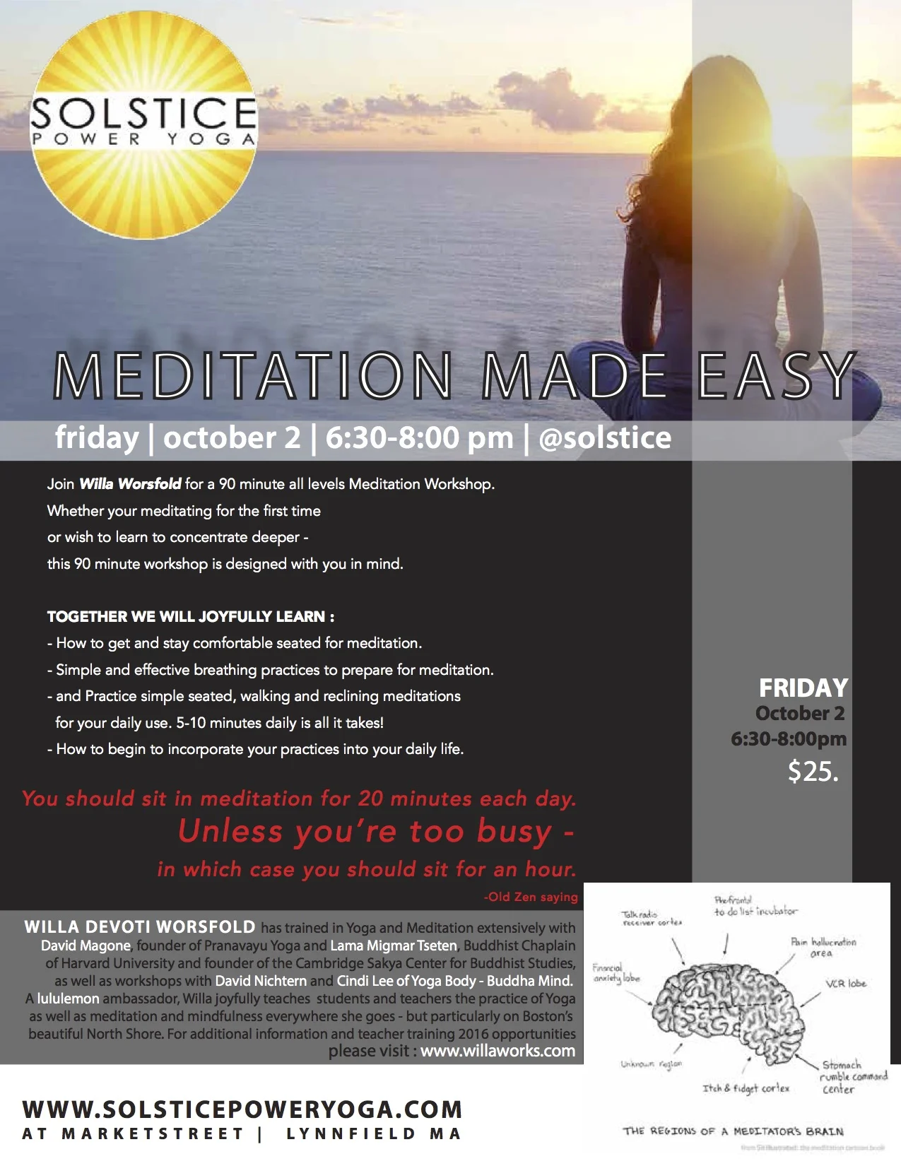 Meditation Made Easy with Willa | This Friday, October 2nd 6:30 - 8:00 pm