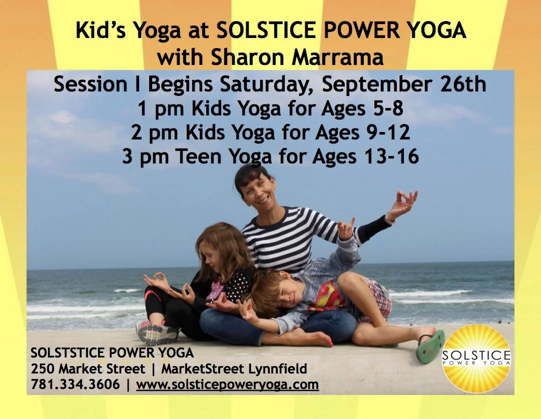 Feature Teacher ...  SOLSTICE Kids Yoga Teacher  Sharon Marrama