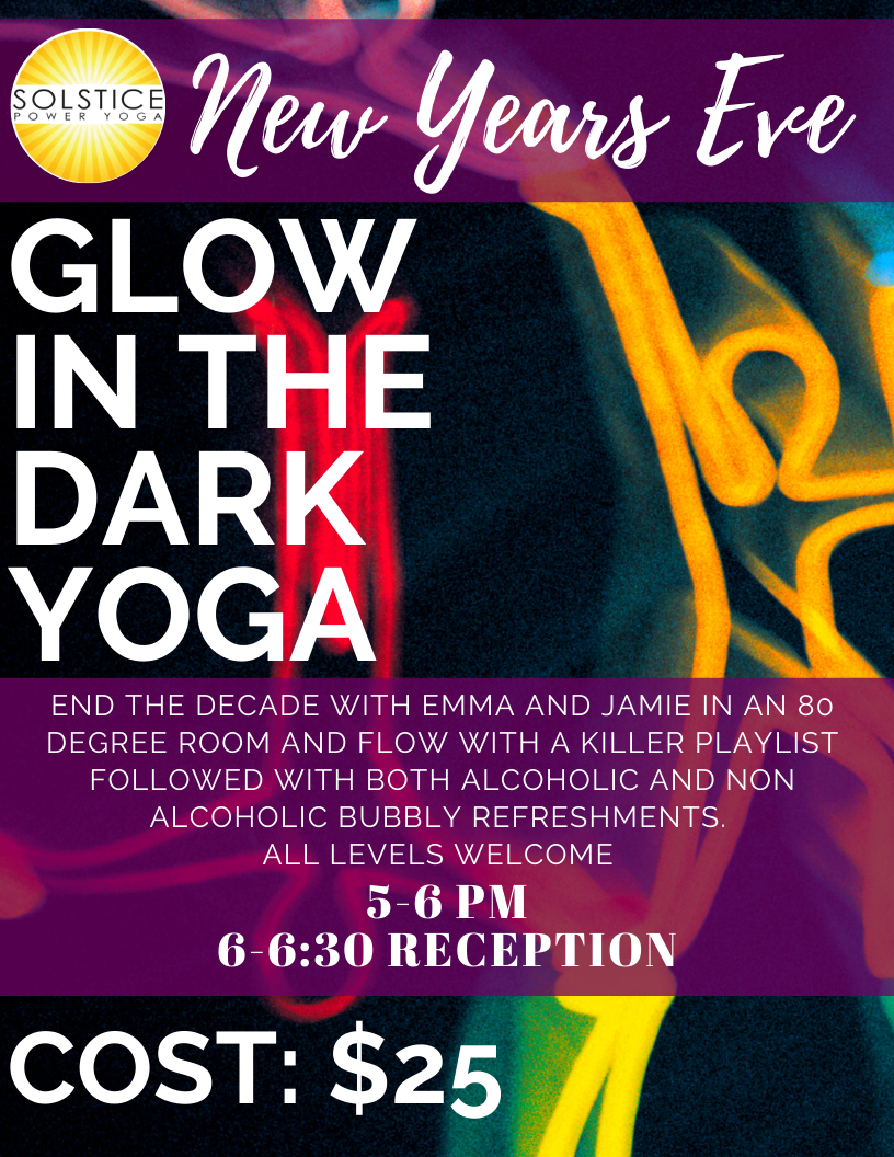 New Year's Eve Glow in the Dark Yoga!