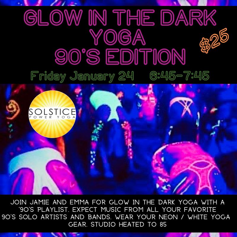 Glow in the Dark Yoga 90's Edition