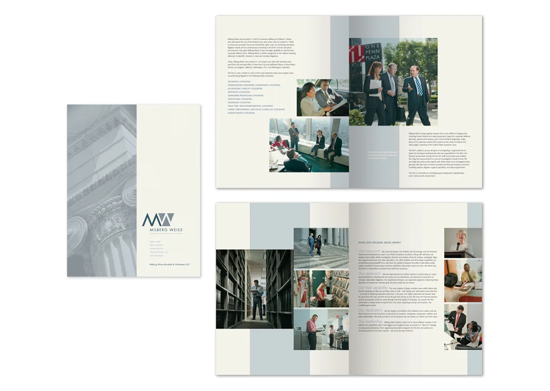 Milberg Weiss Attorneys at Law Brochure
