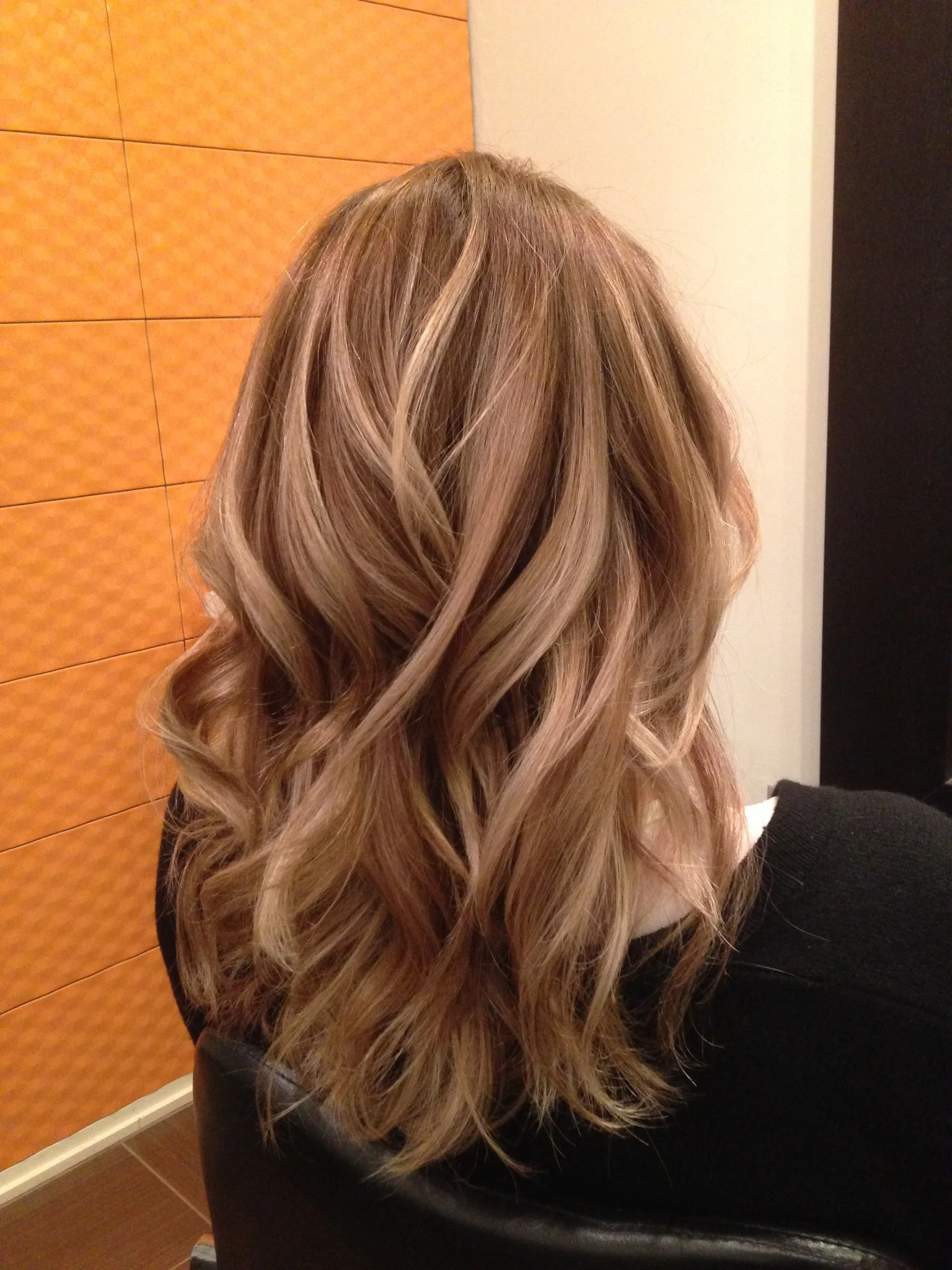 Ash base color with balayaged highlights