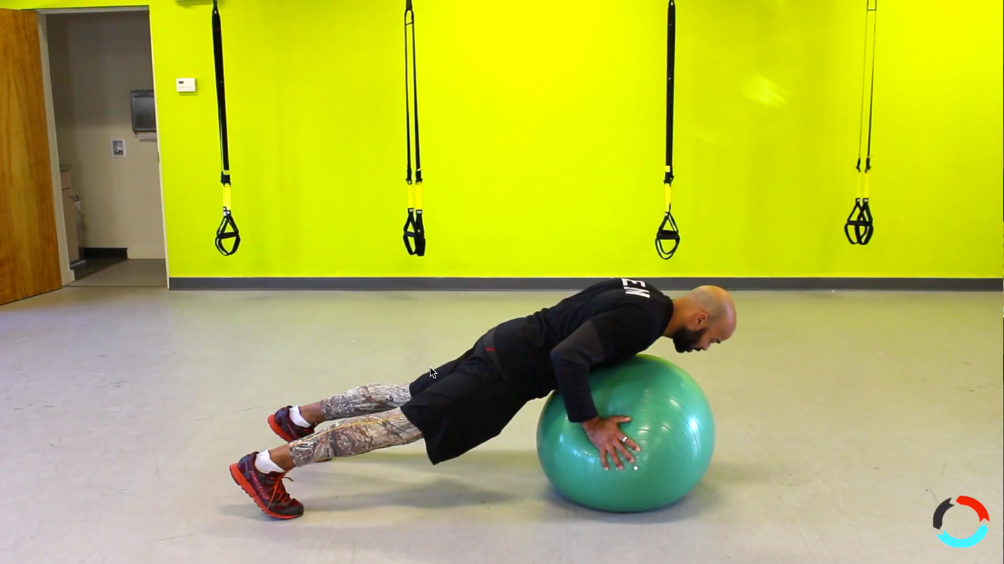 Stability Ball Push Ups