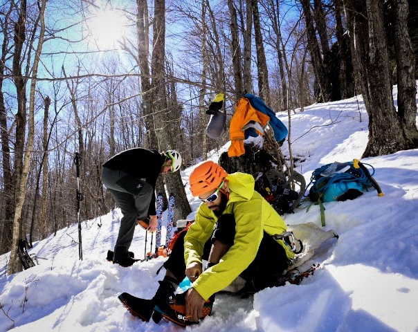 Suiting up in Hoffman Notch