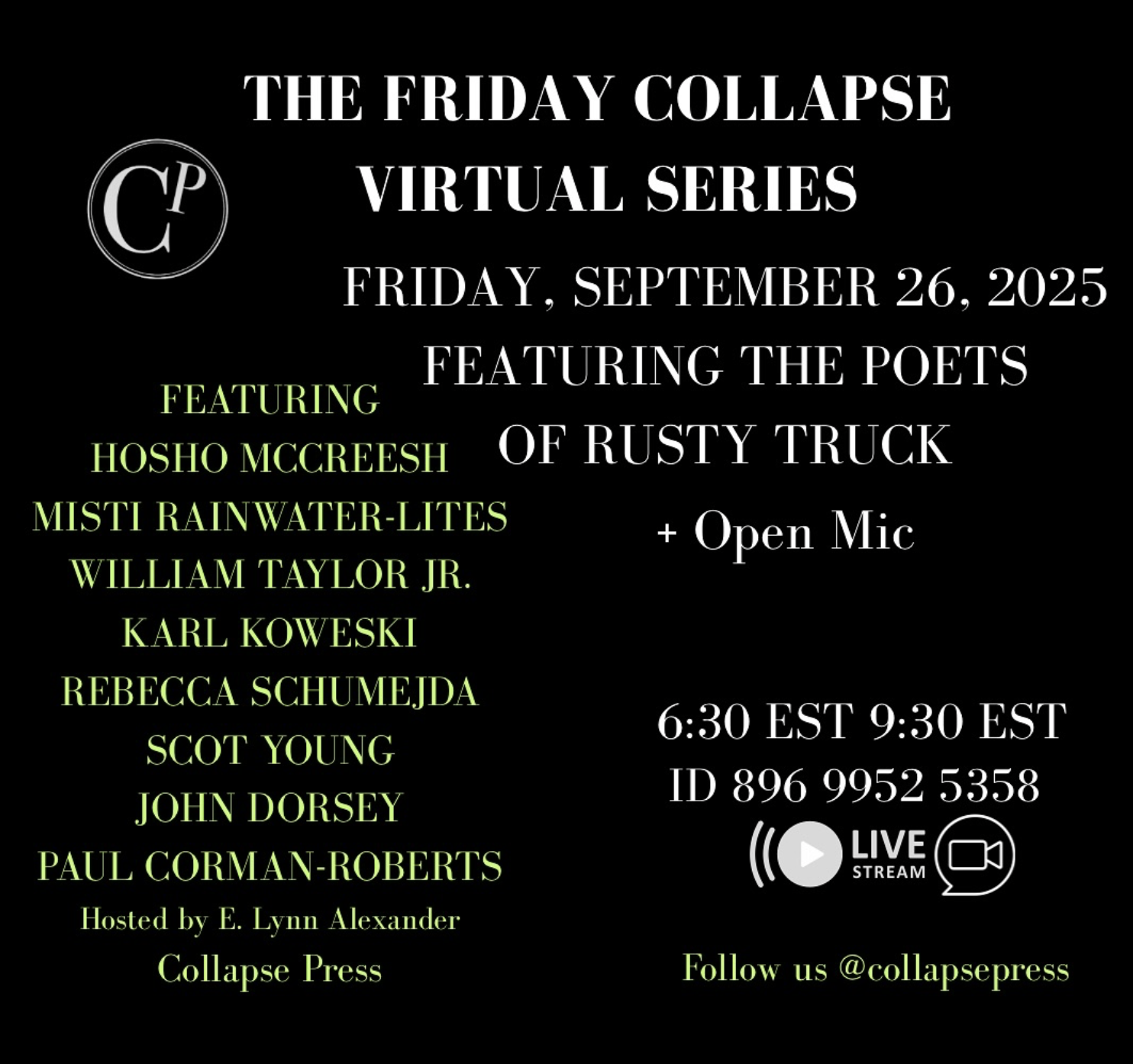 The Virtual Collapse - Featuring the Poets of Rusty Truck