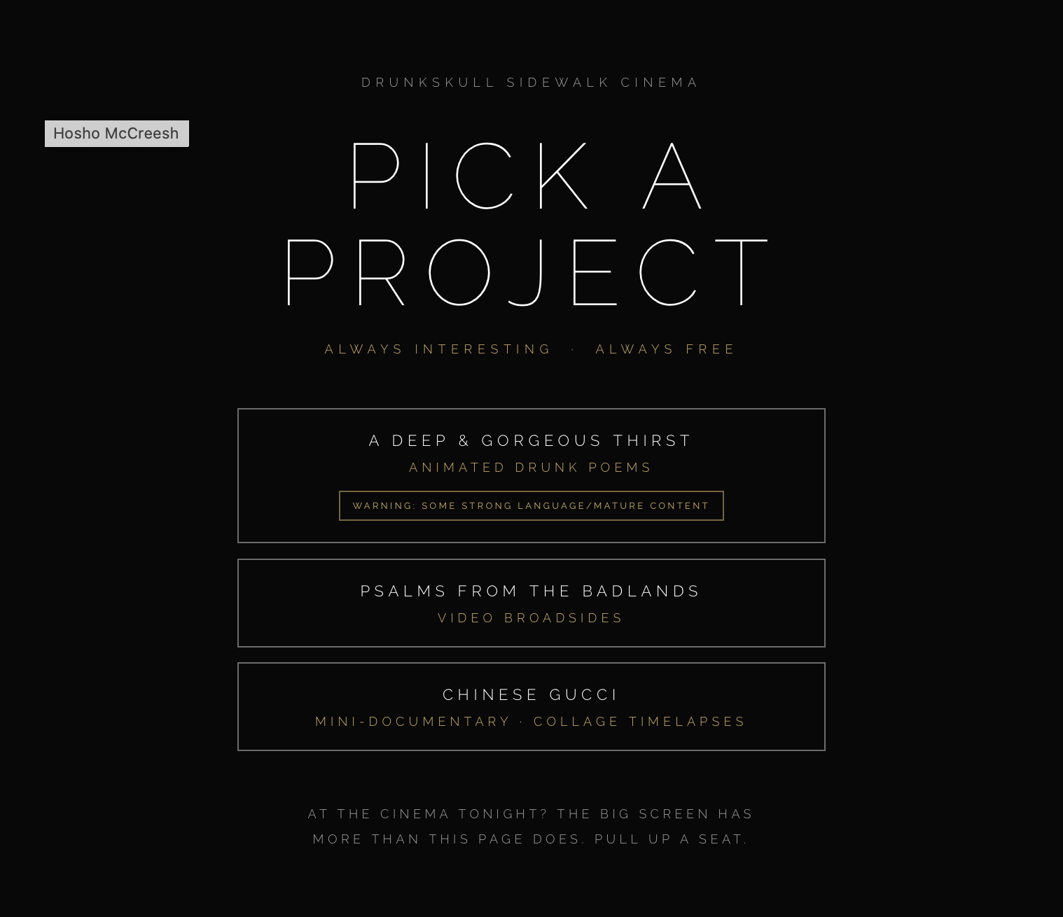 The DrunkSkull Sidewalk Cinema In The Palm Of Your Hand!