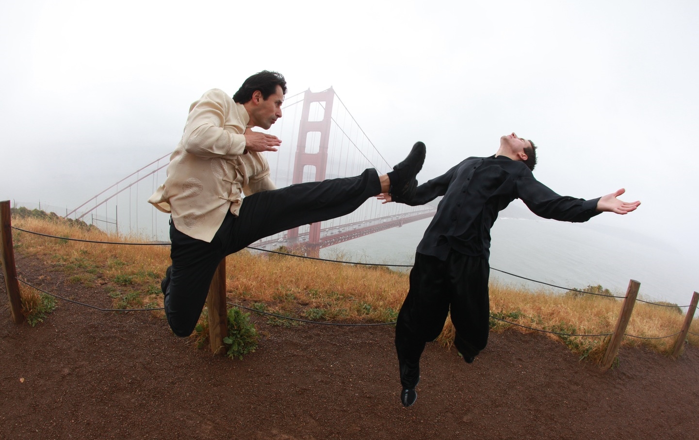 In action in front of the Golden Gate Bridge - San Francisco, CA