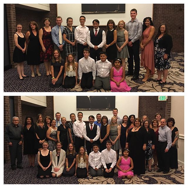 Our team (above) and with family members (below) at the hall of fame banquet @usksf @ibfda_org #usksf2016