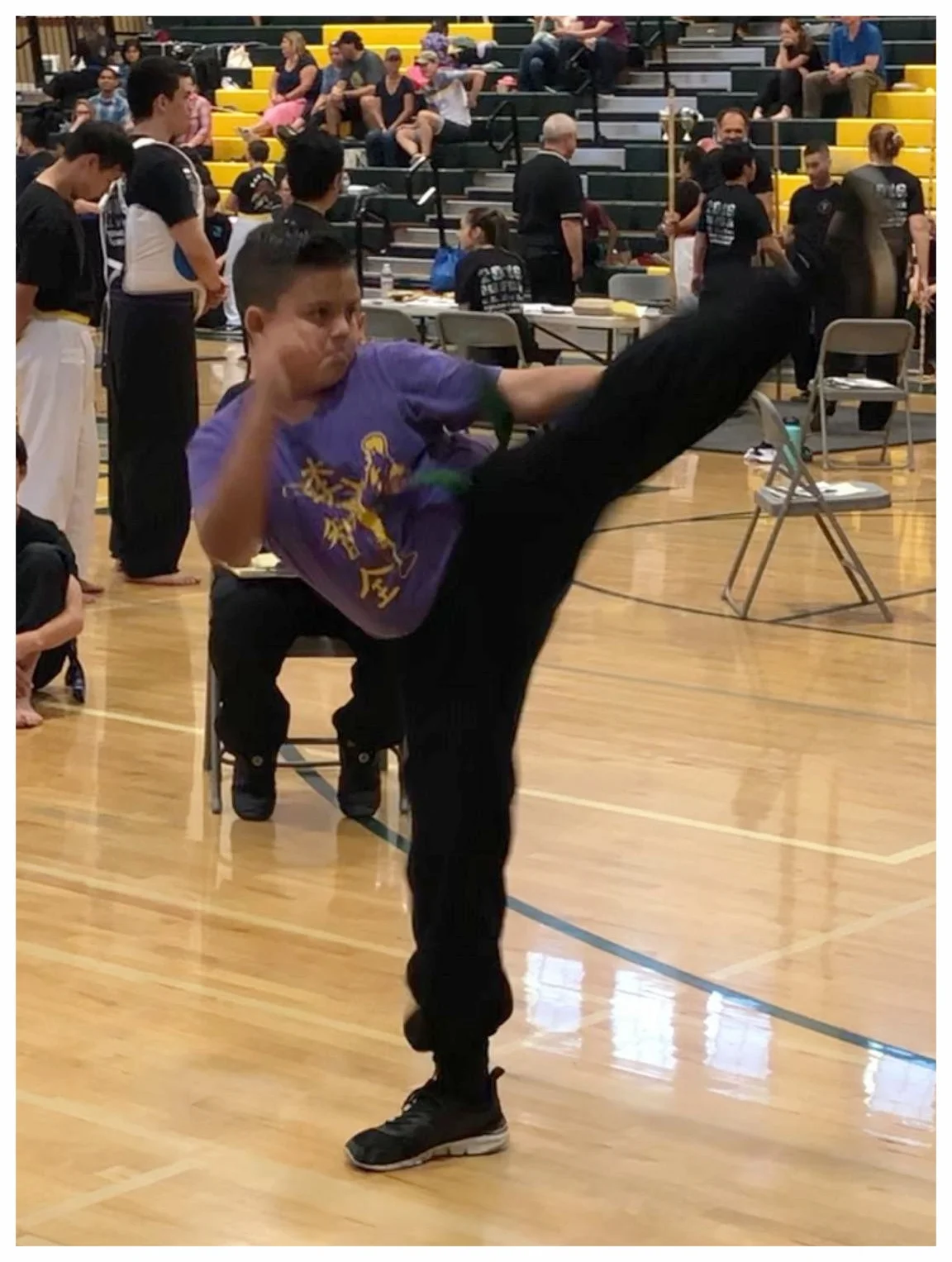 Grant Gallegos competing at the IBFDA US KuoShu Championship Tournament, 2018