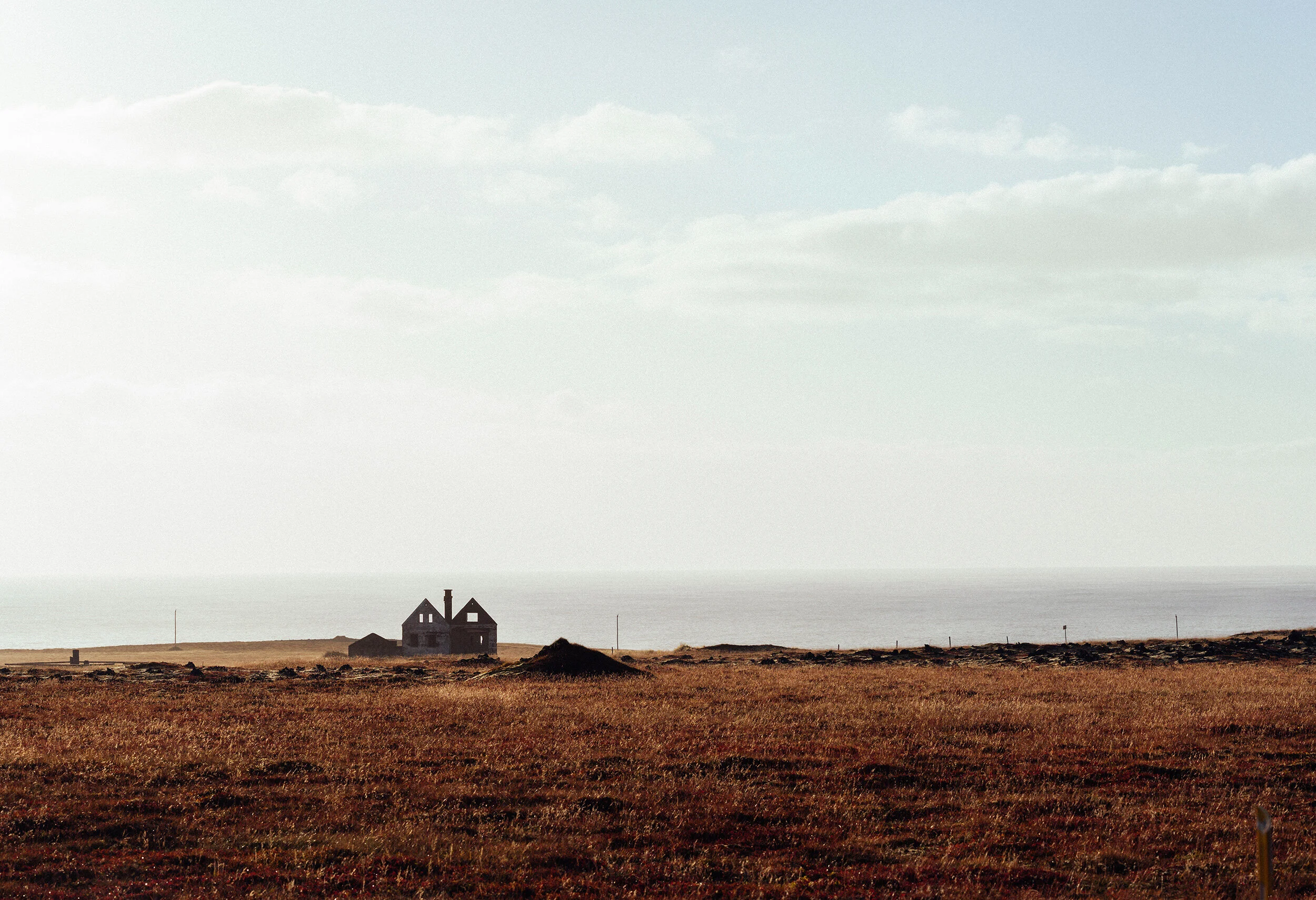 An abandoned house on the coast of Iceland’s western region.