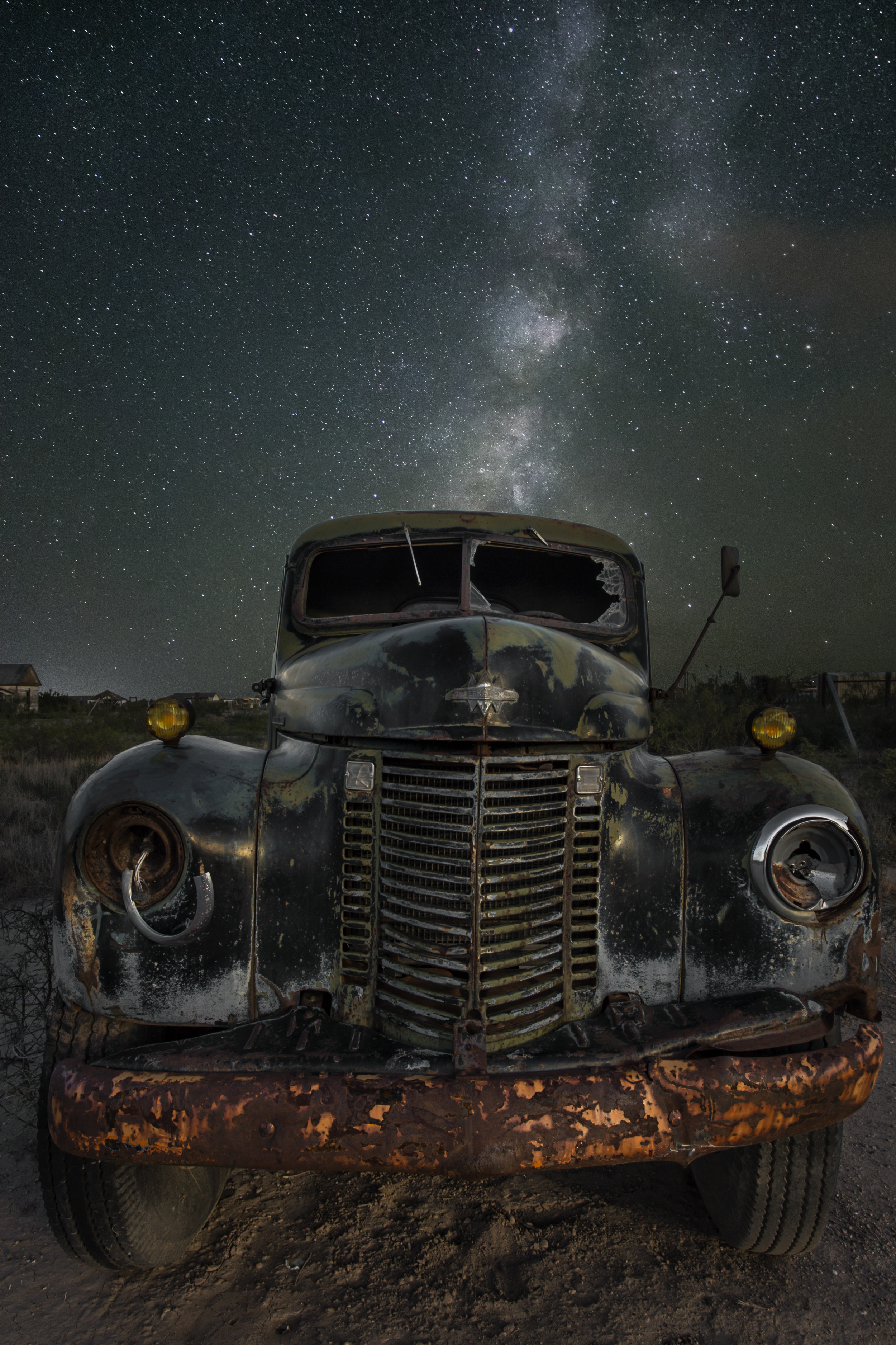 Abandoned 1947 International. Toyah, Texas