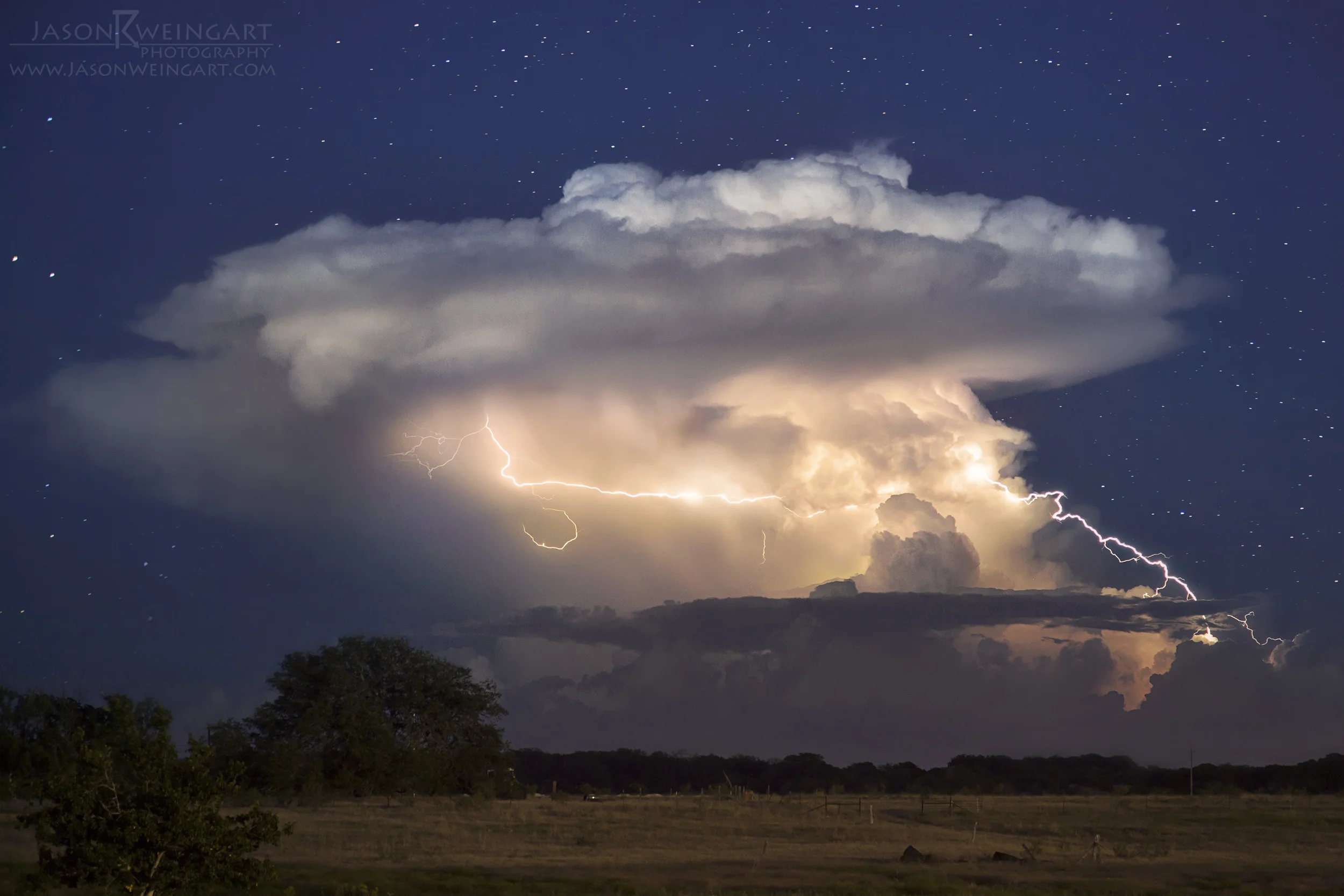 Distant Lightning at Dusk f/5.6 8 seconds ISO 1000