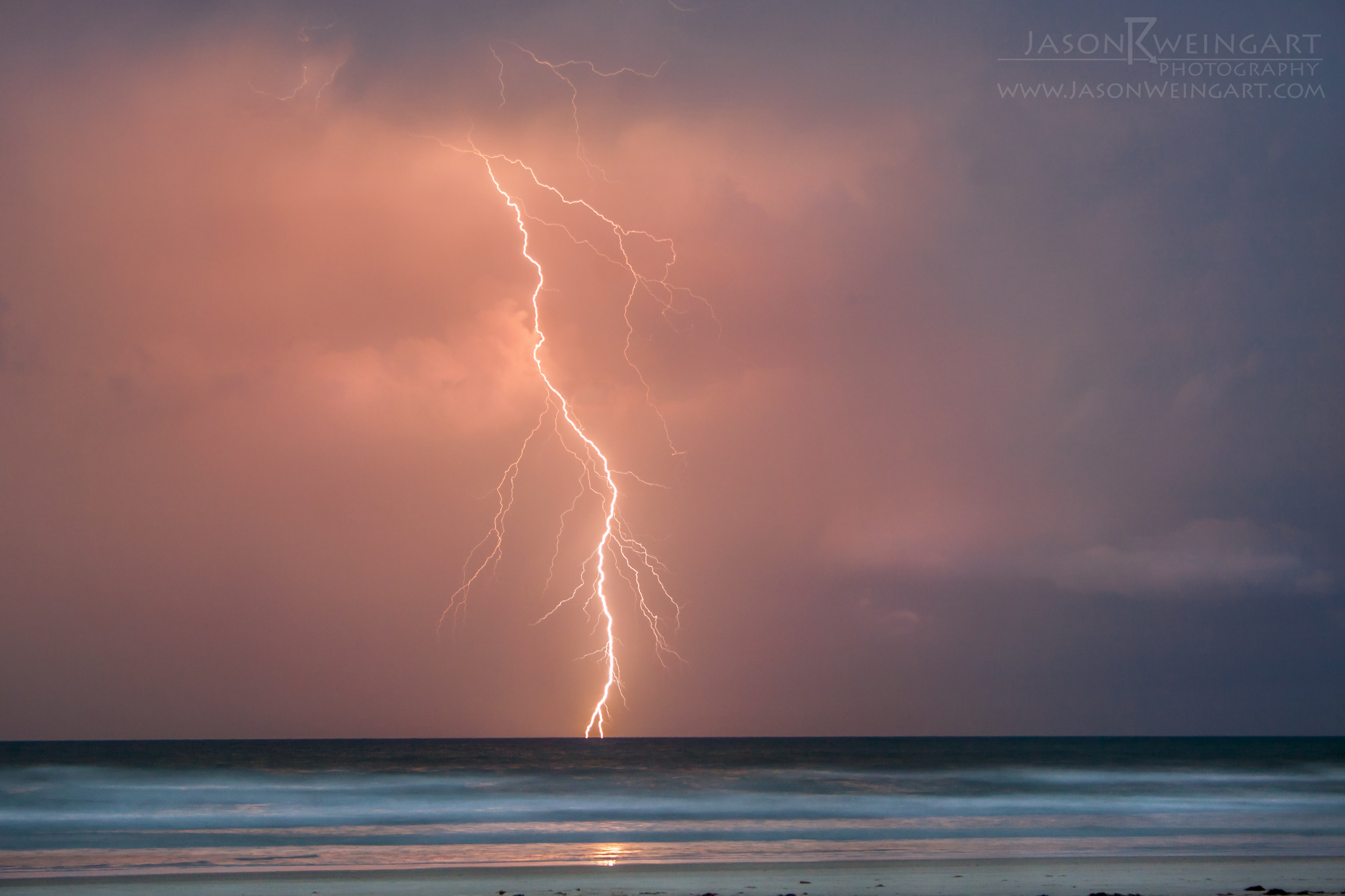  Lightning off the coast of New Smyrna Beach, Florida on May 13, 2011 