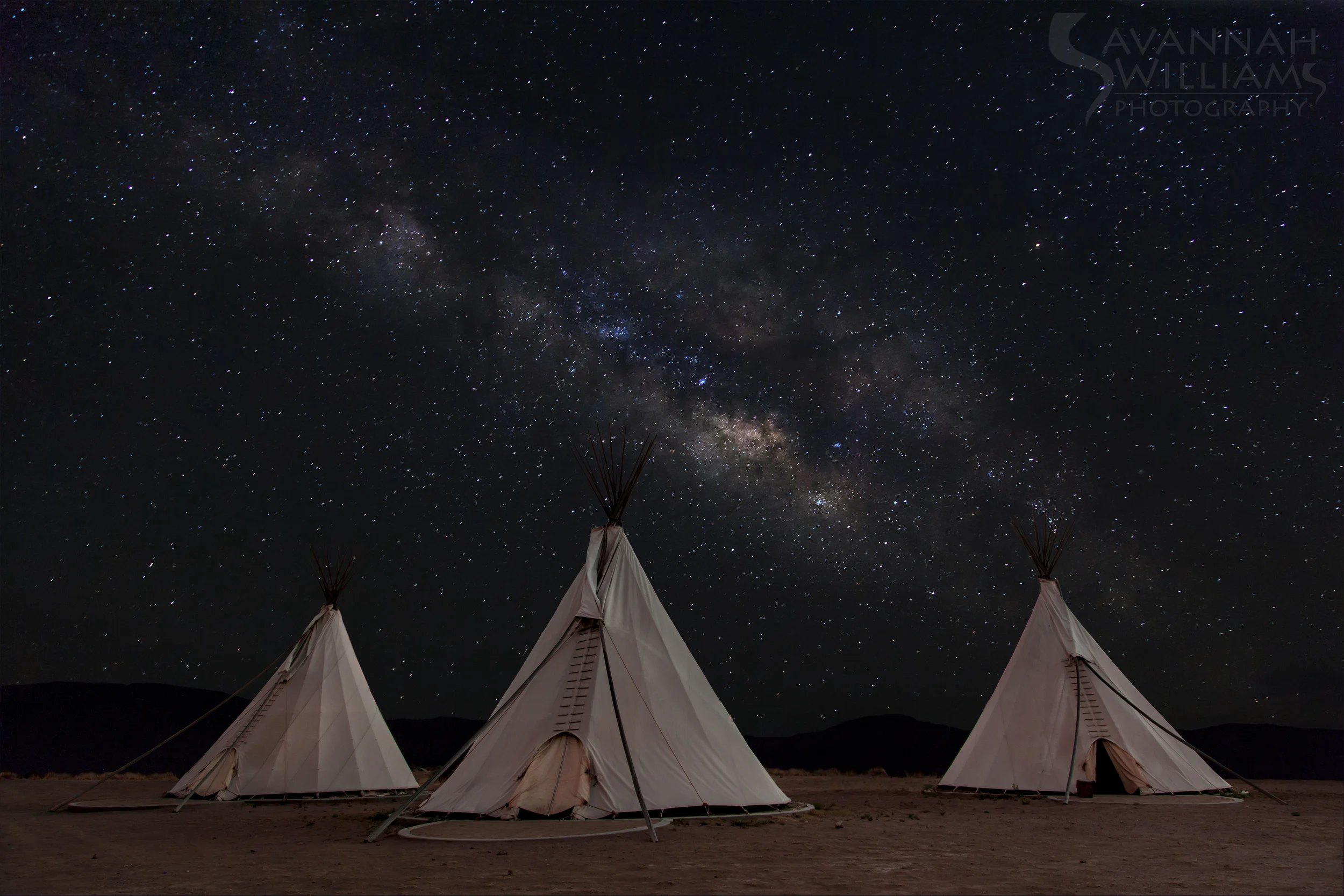 El Cosmico under the Milky Way by Savannah Williams