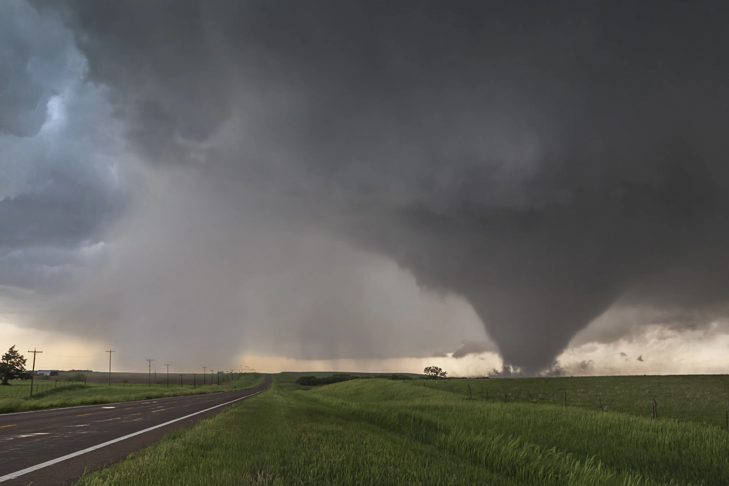 EF3 tornado and clear slot associated with Bennington, Kansas supercell. 