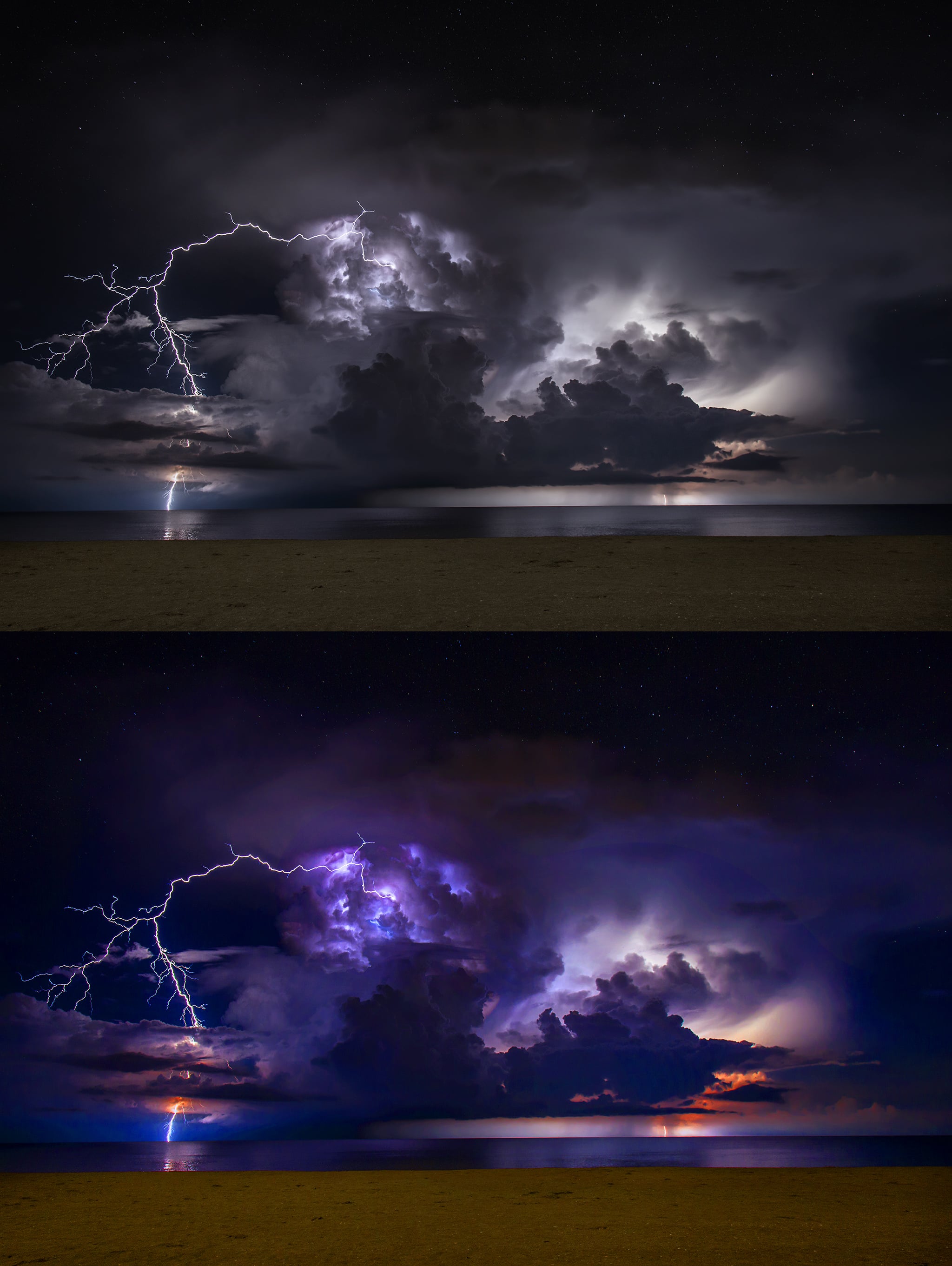 While the bottom version of my bolt from the blue image may be eye catching, it is way oversaturated. 