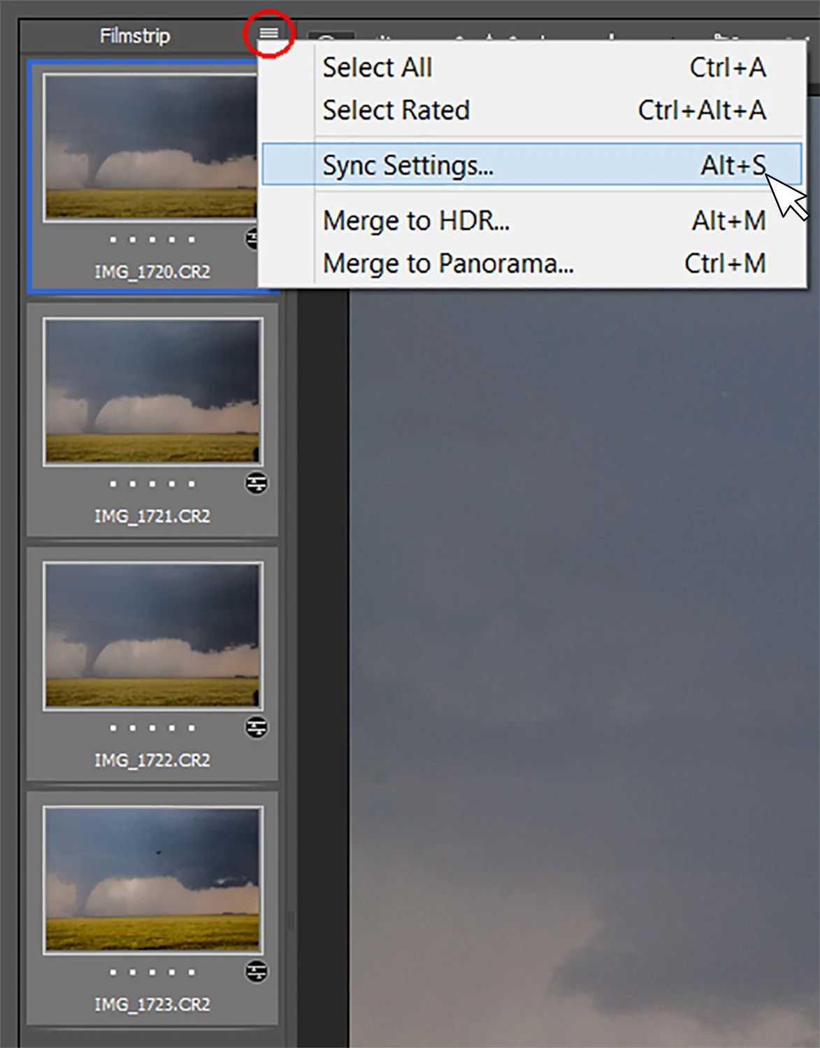 Editing multiple images in a snap is easy with Adobe Camera Raw. 