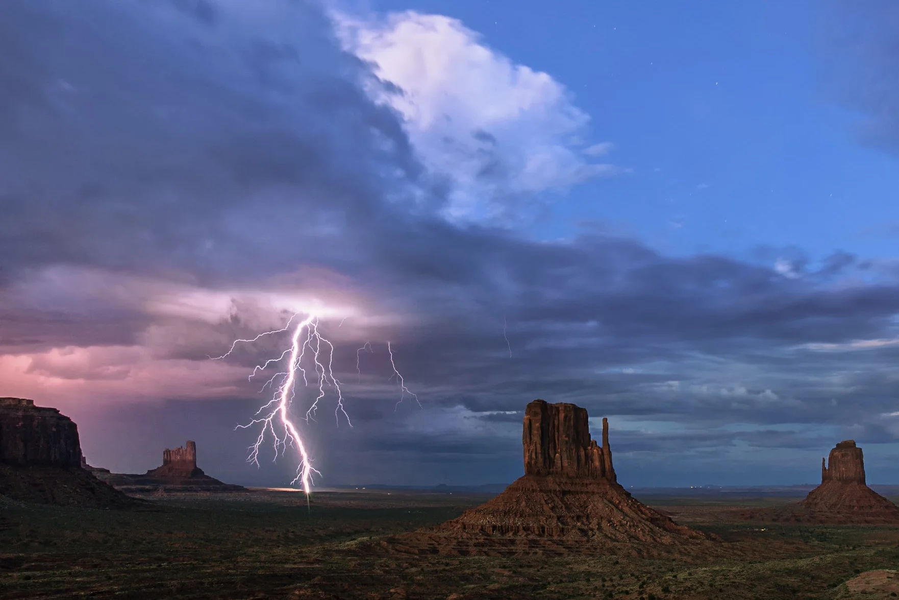 Cloud to Ground Lightning - Monument Valley, Arizona July 21, 2017.jpg
