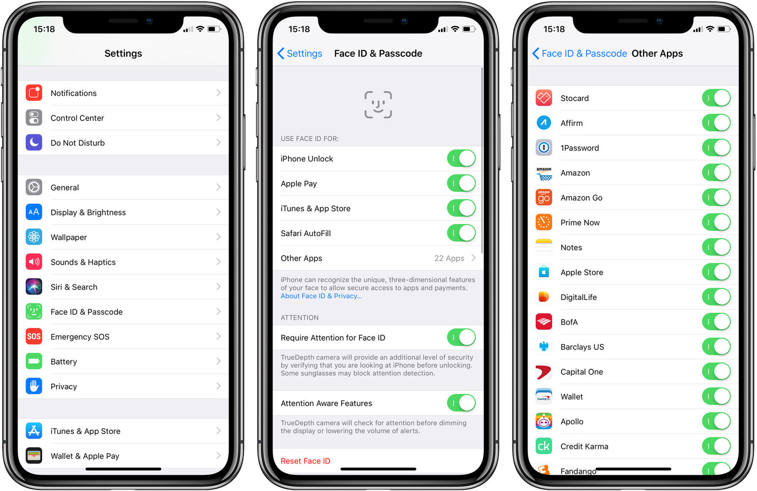 How to Review Face ID App Authentication