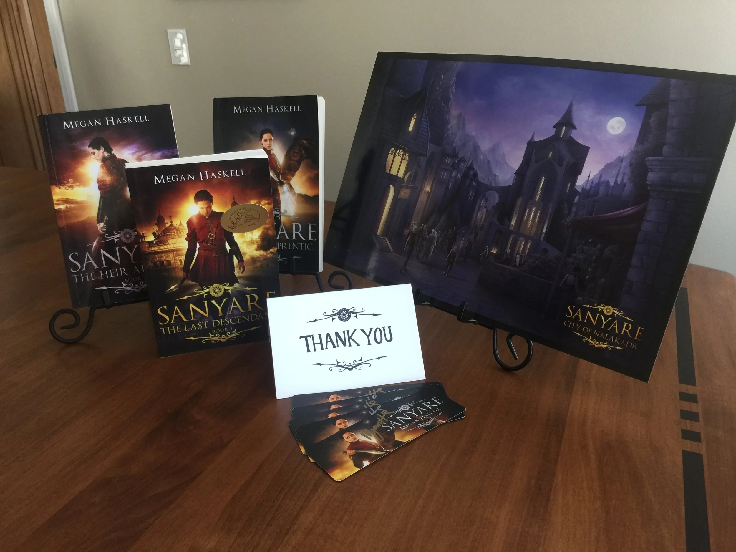 Okay...I'm not the best photographer in the world, but it's a pretty cool prize pack, if I do say so myself.