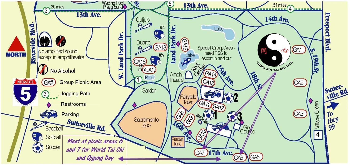 Click on the map of Land Park to view enlarged.
