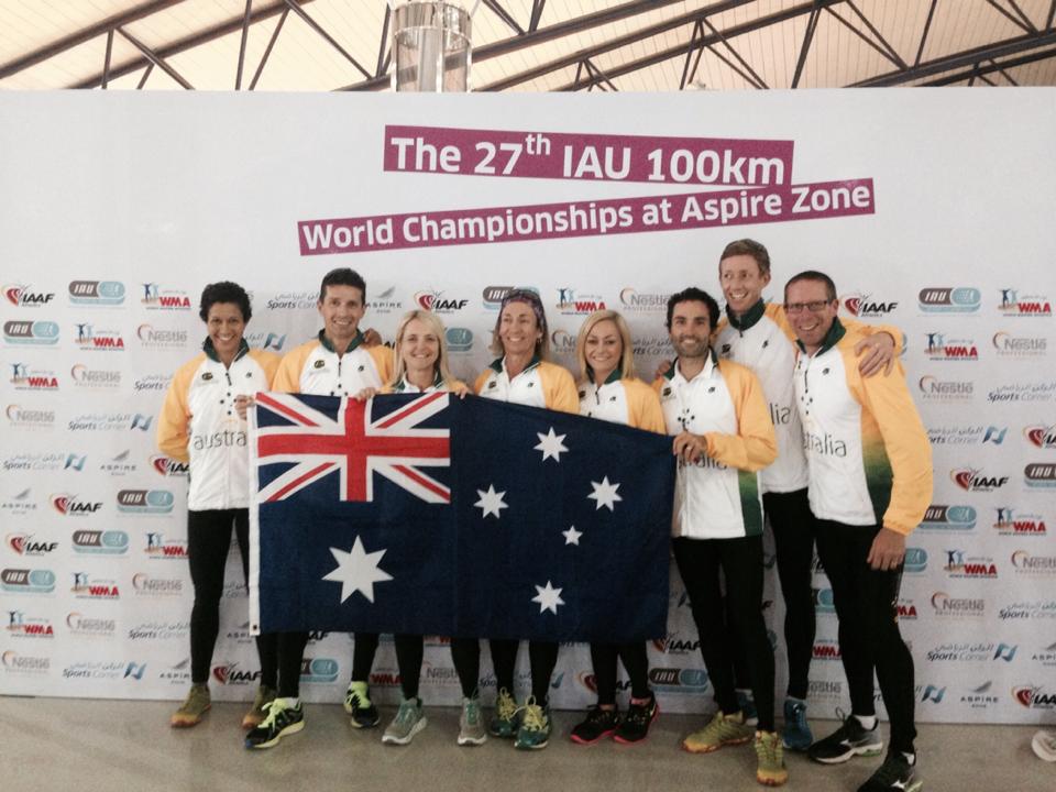 Chris &amp; Kerrie with the aussie team&nbsp;- 100km world champs