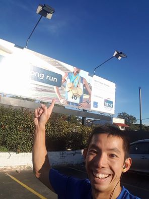 Our friend Keith Hong showing he found Chris on a billboard.. apparently on billboards in Melbourne too lol his head has been chopped in half ;)
