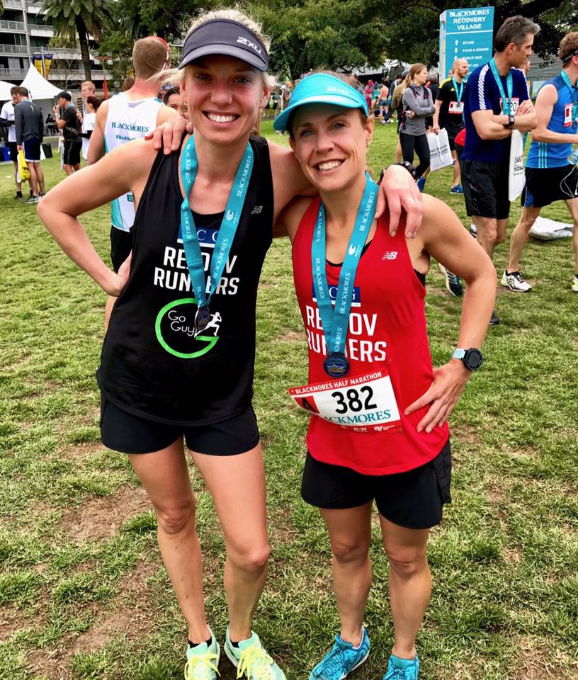 Beck Munro and Maya Borthwick ecstatic with their half marathon pbs!! 