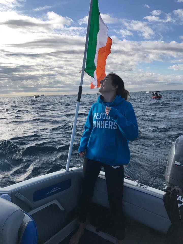 Rejoov on water! Go the Irish! Congrats Saorla on your team win with gun swimmer Matt - The Big Swim Bondi to Watsons Bay